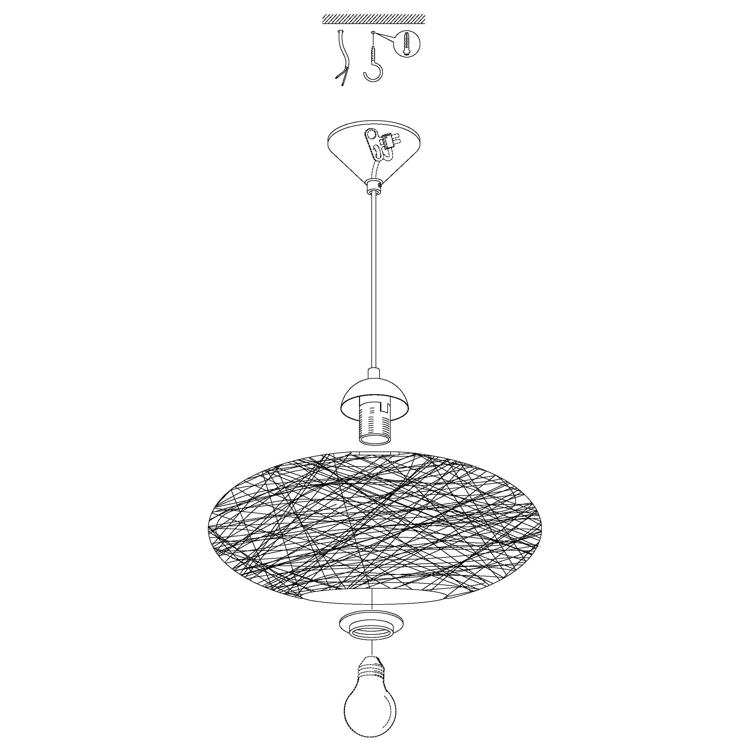 Suspension CAMPILO blanc Ø45cm