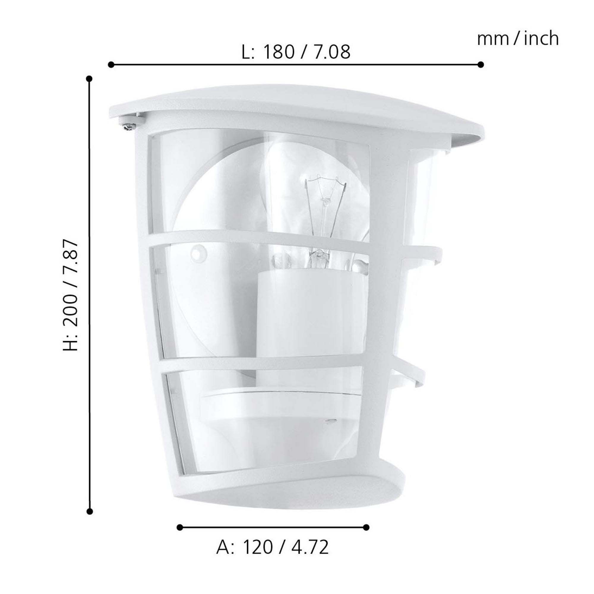 Applique extérieure métal gris ALORIA E27 1X60W
