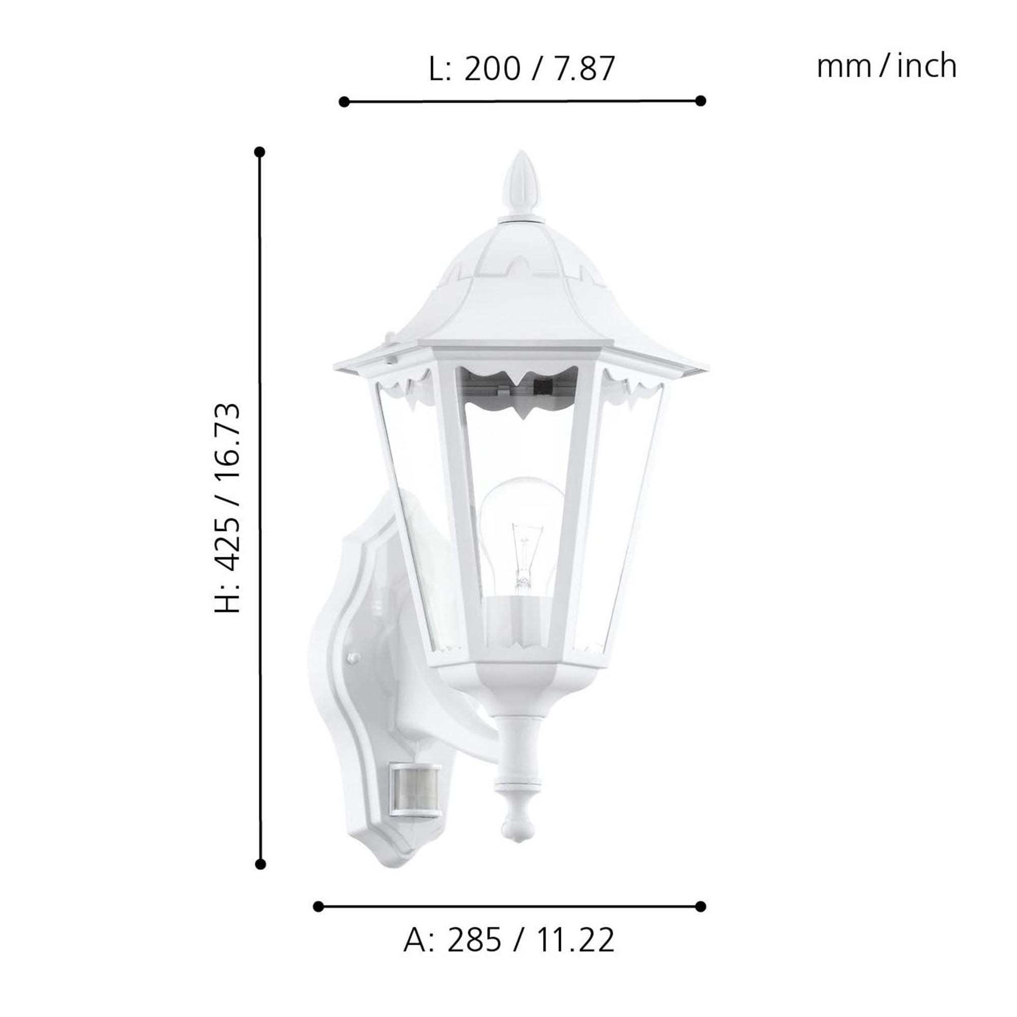 Applique extérieure NAVEDO blanc H42,5cm