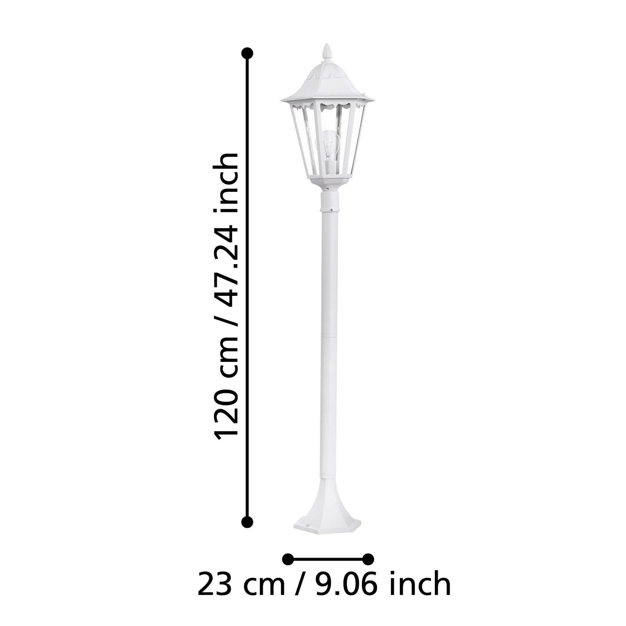 Lampadaire extérieur NAVEDO blanc H120cm