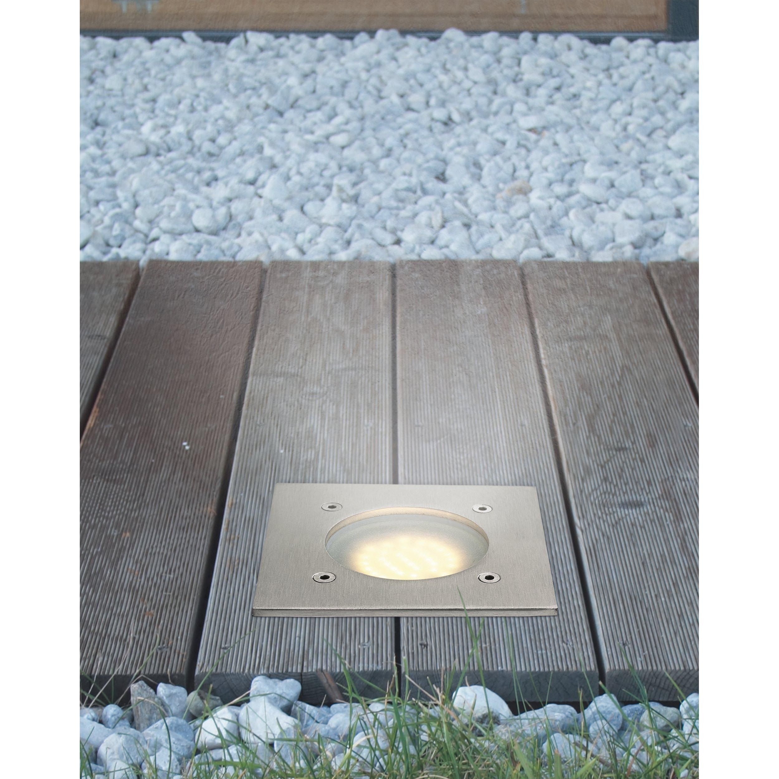 Spot extérieur LED LAMEDO nickel Ø10cm