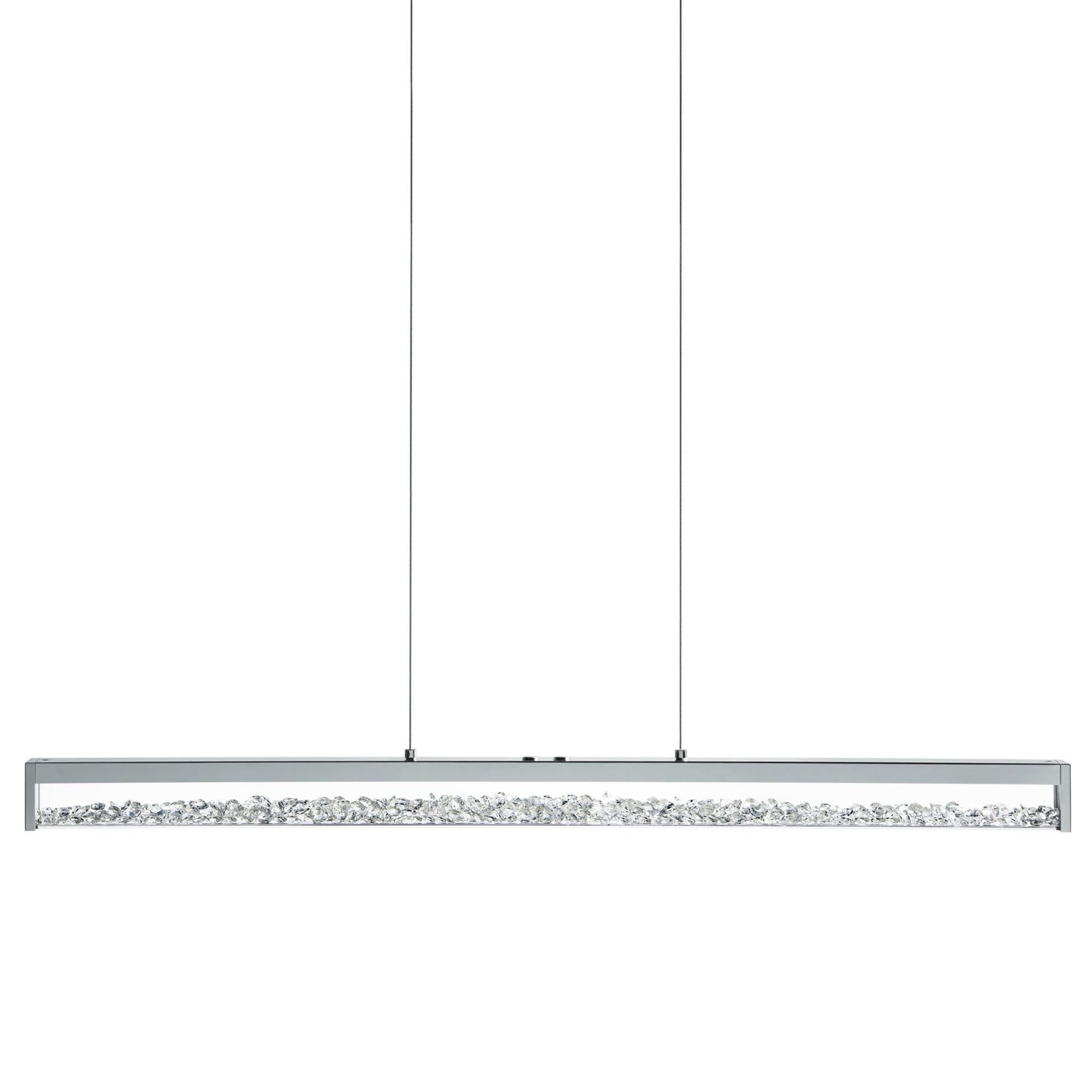 Suspension LED CARDITO 1 argenté L110cm