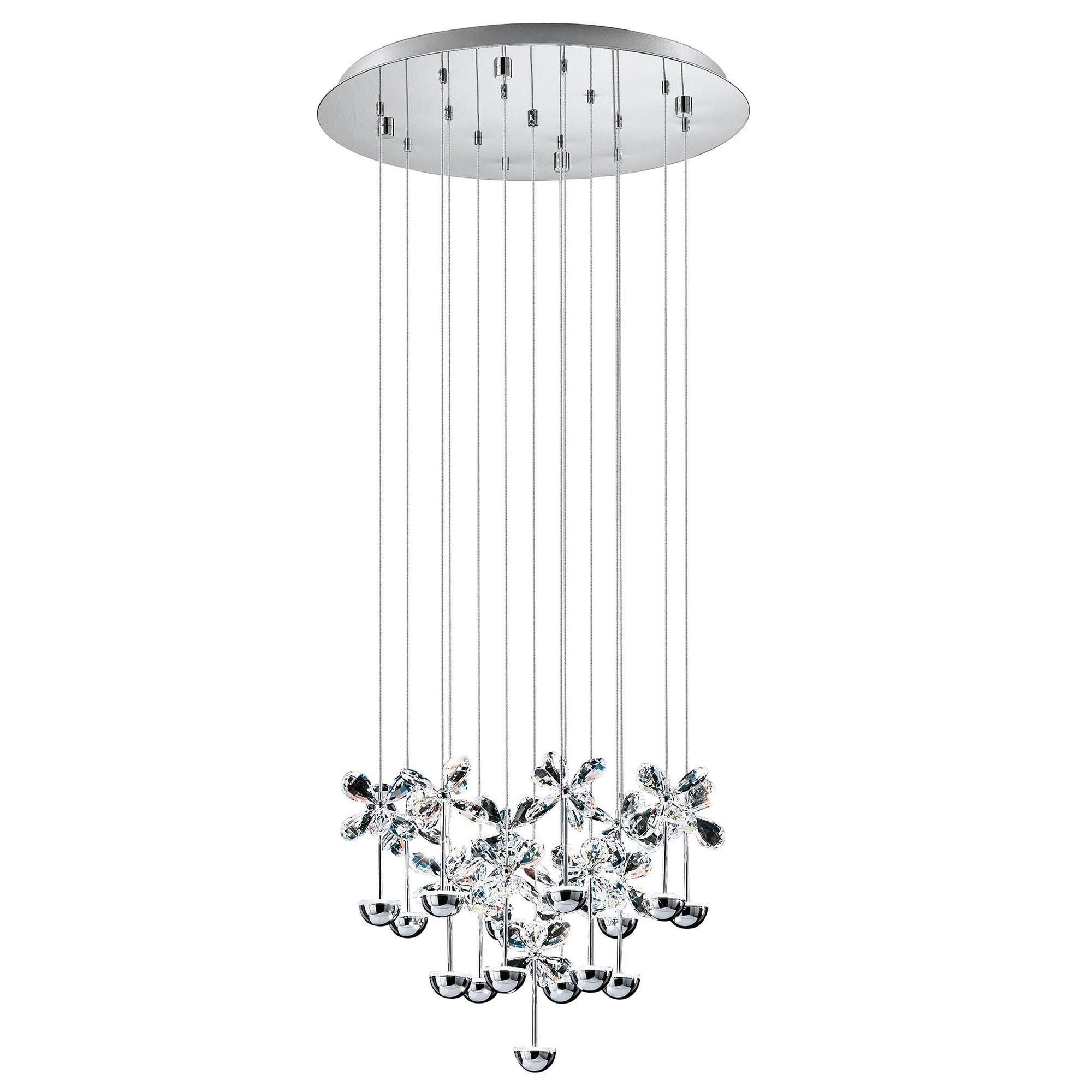 Suspension LED PIANOPOLI argenté Ø50cm