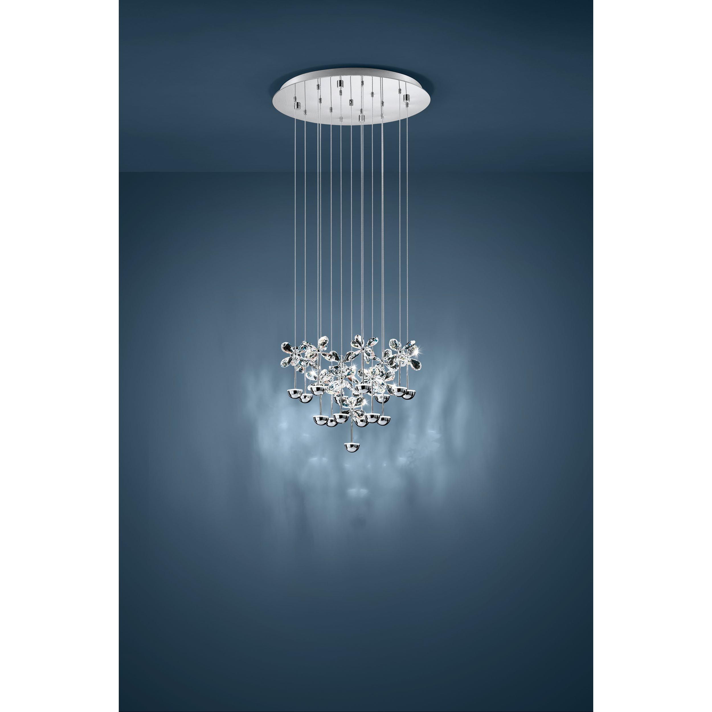 Suspension LED PIANOPOLI argenté Ø50cm