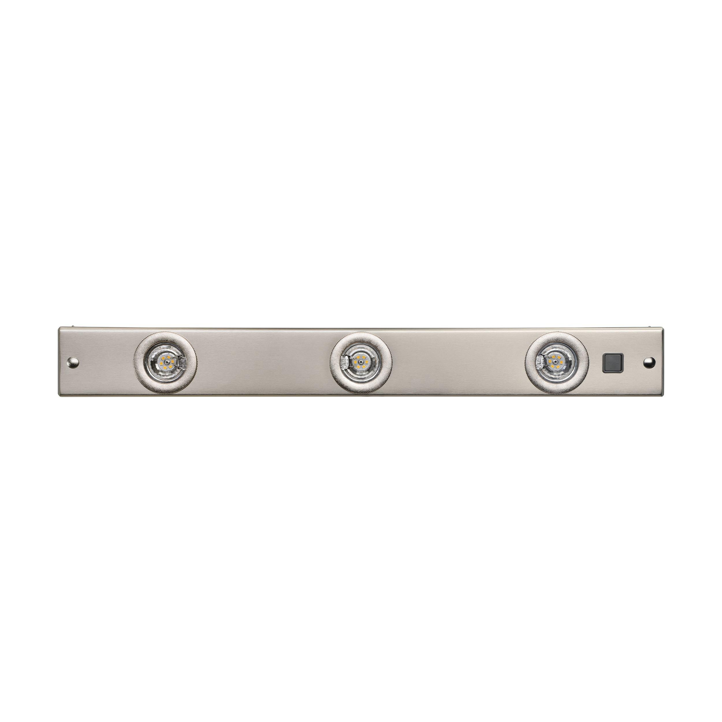 Plafonnier LED nickel L60cm