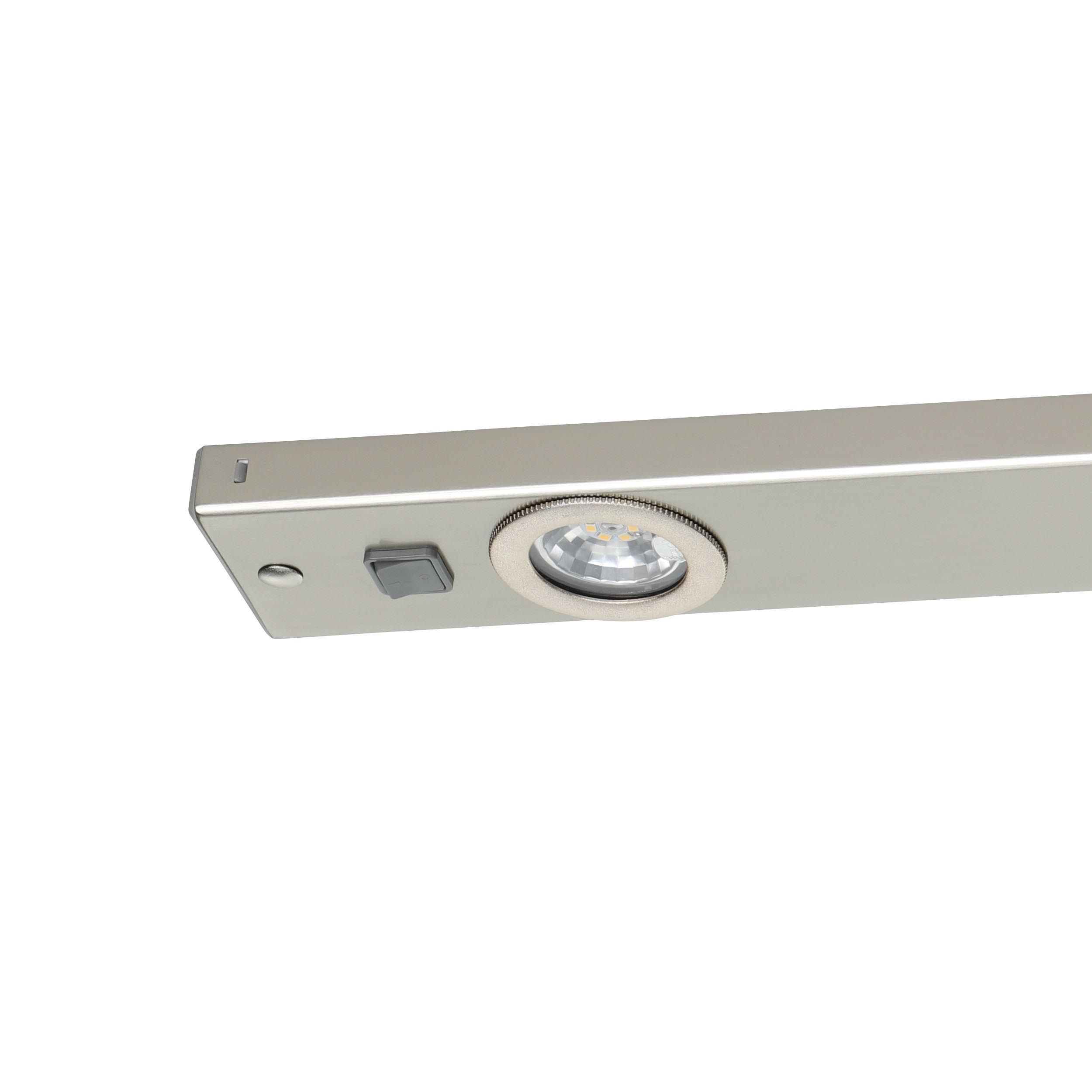 Plafonnier LED nickel L60cm