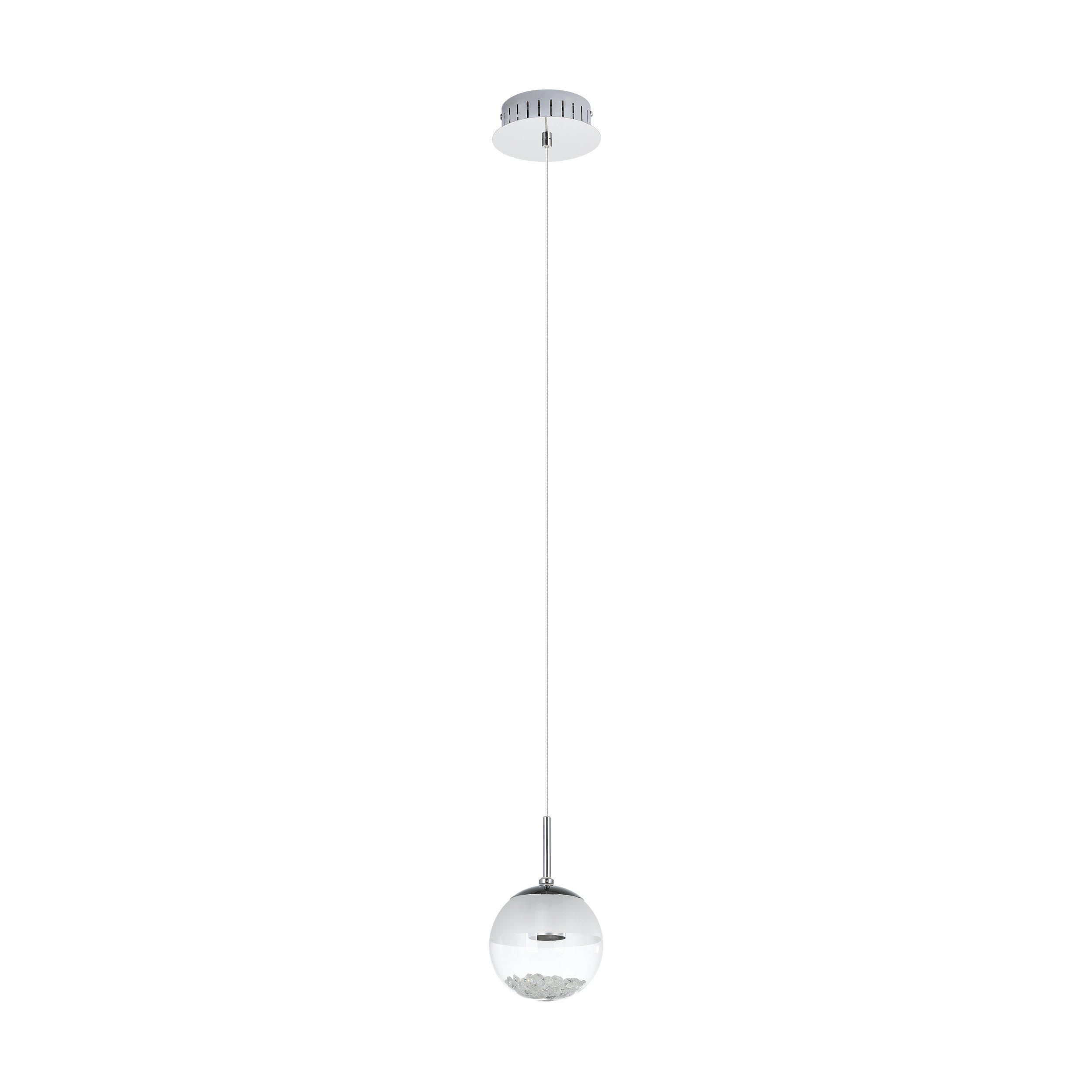 Suspension LED MONTEFIO 1 argenté Ø14cm