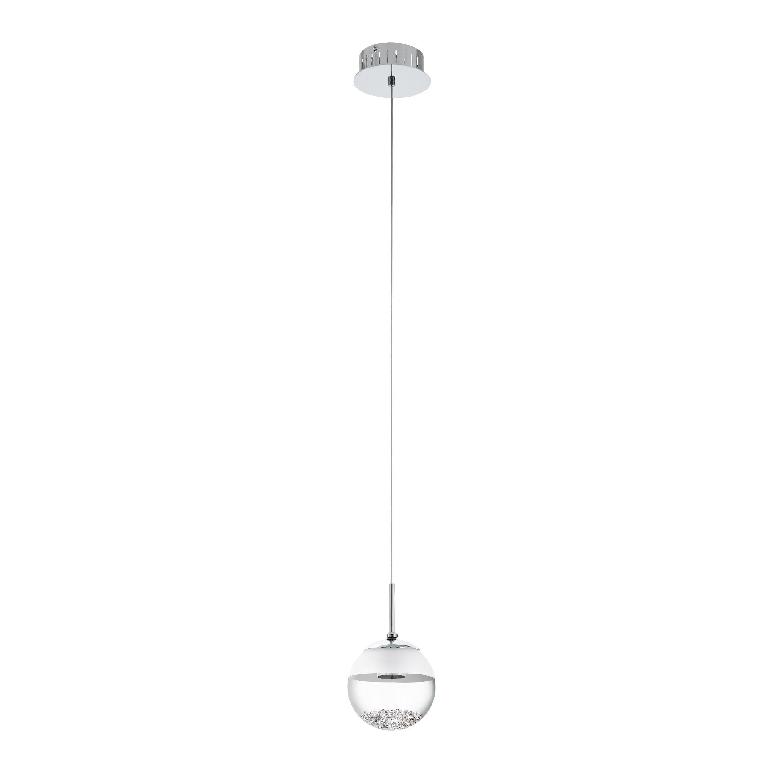 Suspension LED MONTEFIO 1 argenté Ø14cm