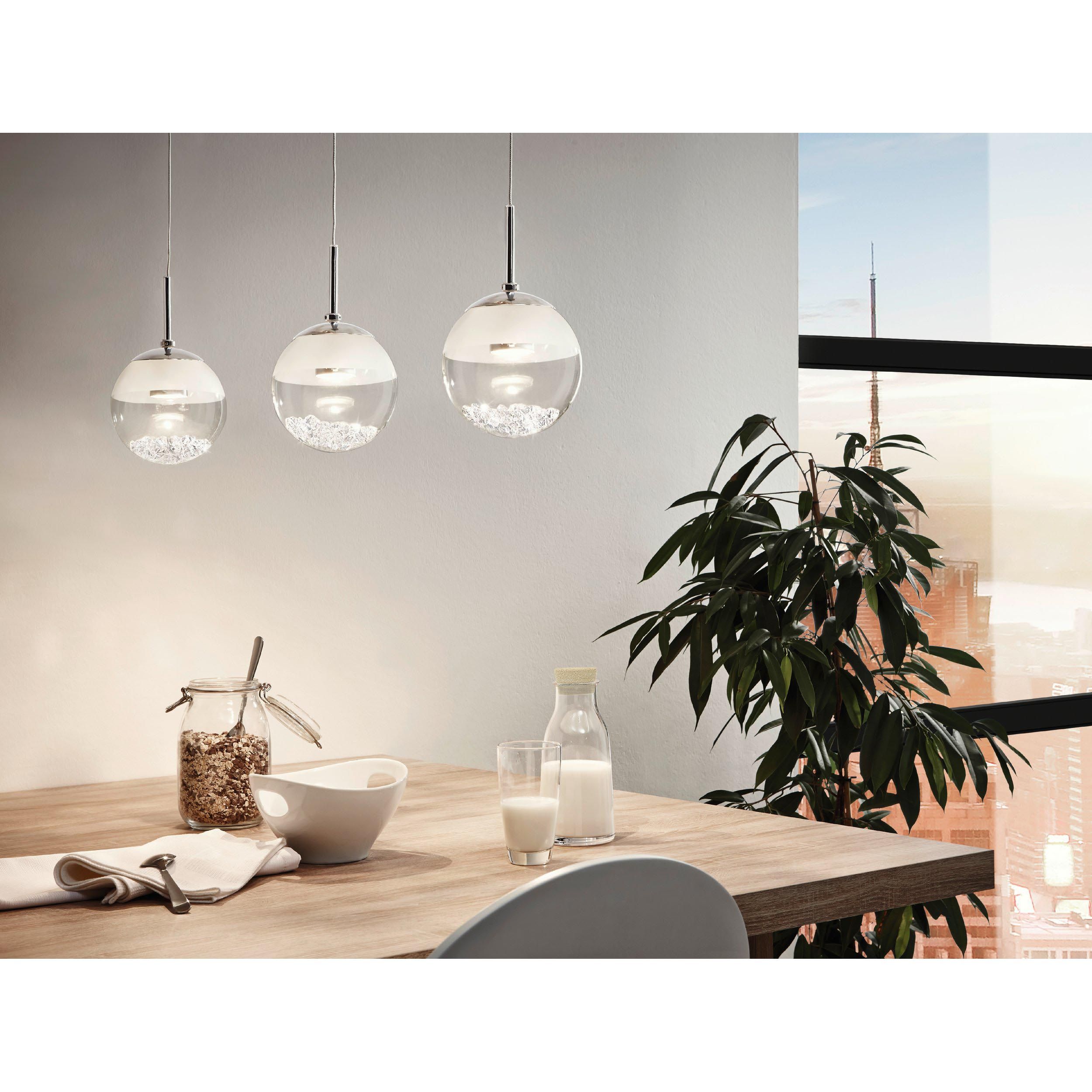 Suspension MONTEFIO 1 argenté L87cm