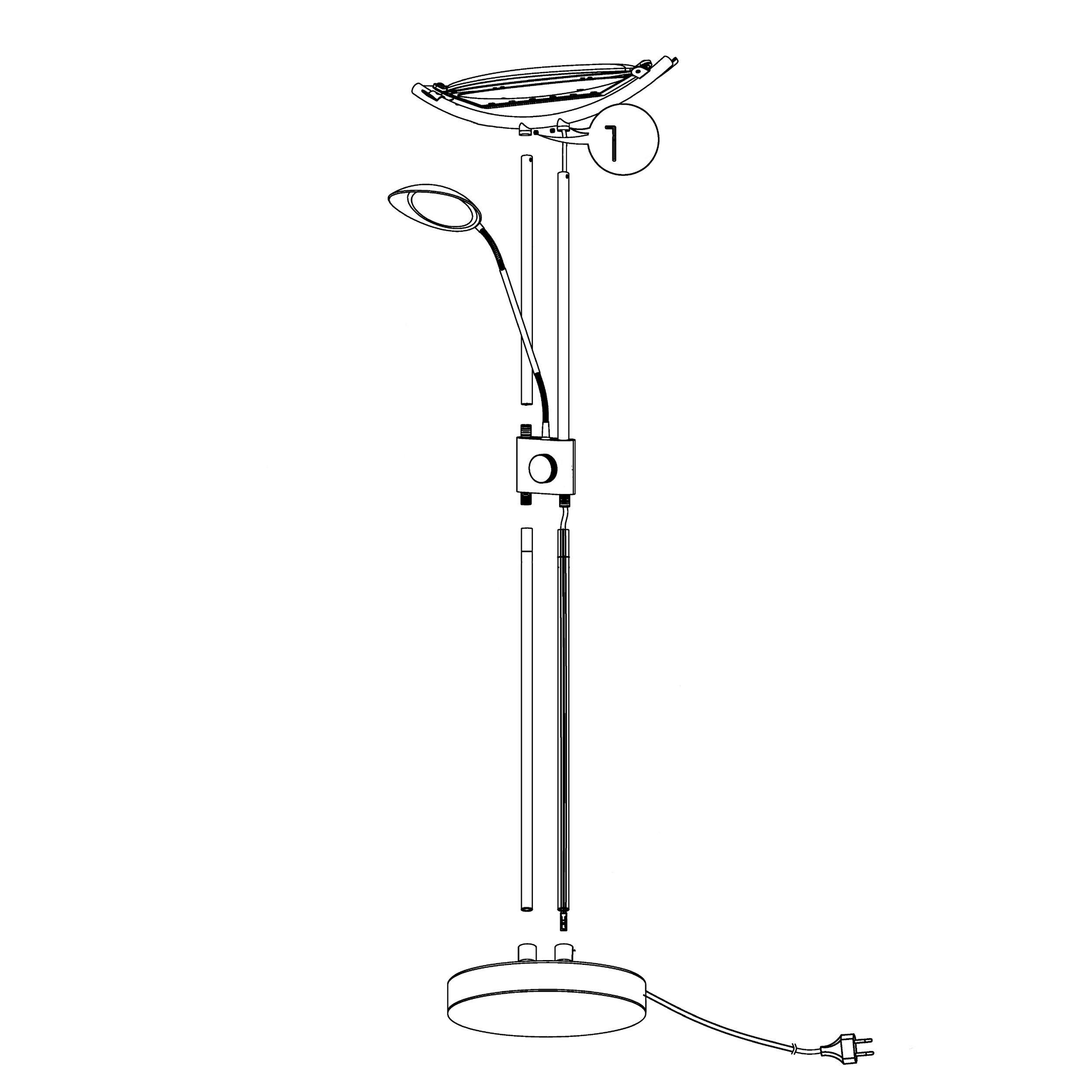 Lampadaire métal doré BAYA LED LED INT 20W