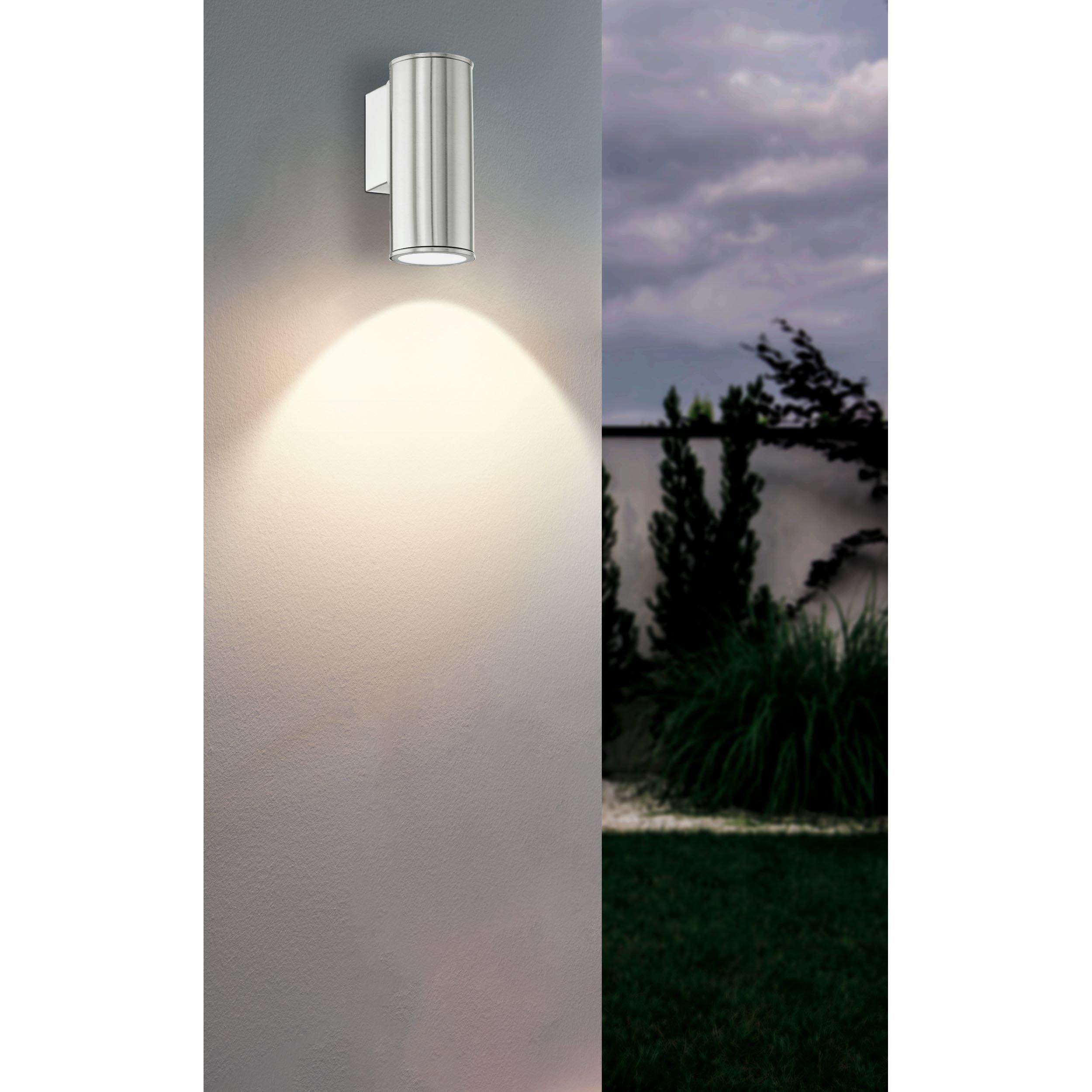 Applique extérieure RIGA gris L6,5cm