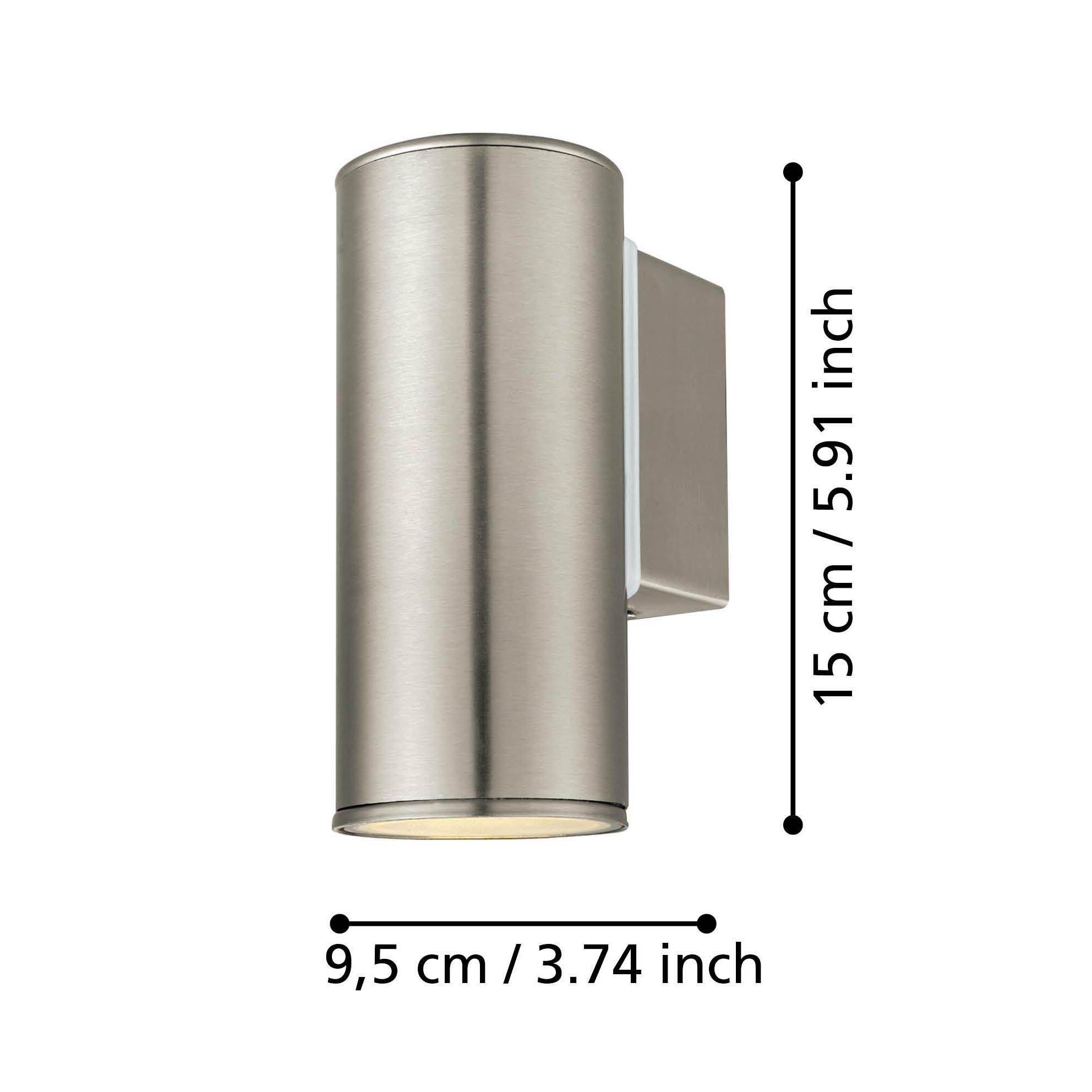 Applique extérieure RIGA gris L6,5cm