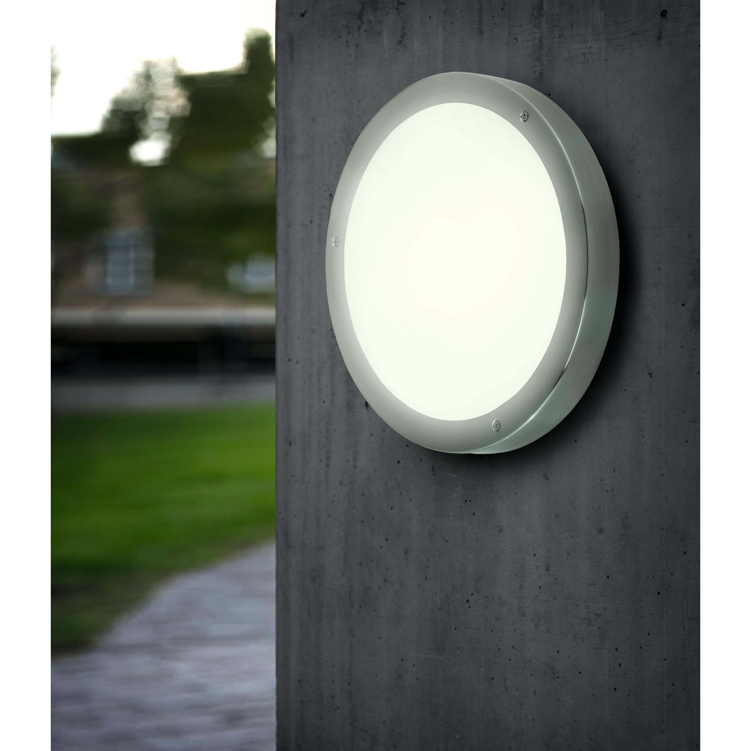 Applique extérieure LED VENTO 1 argenté Ø28,5cm