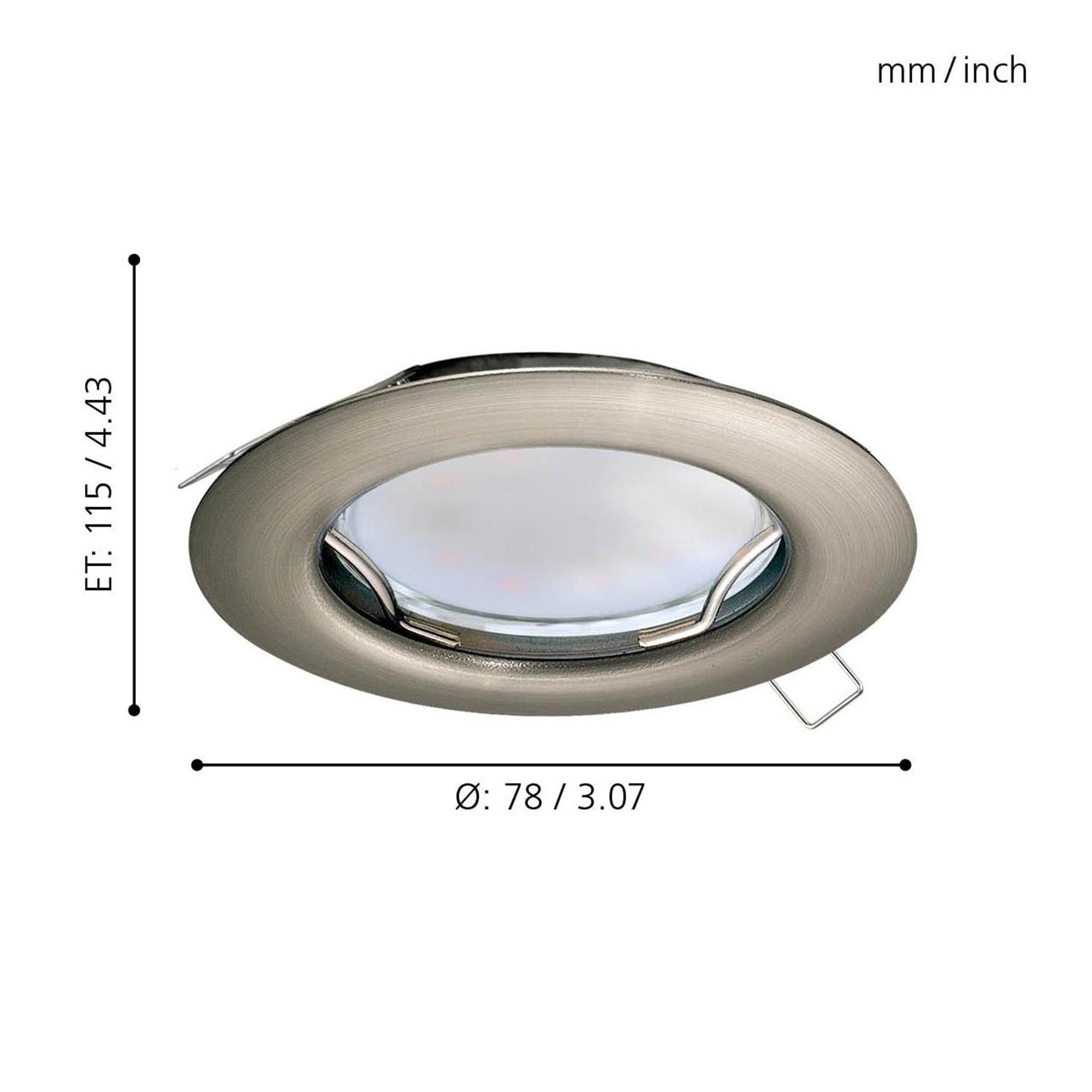 Spot PENETO gris mat Ø7,8cm