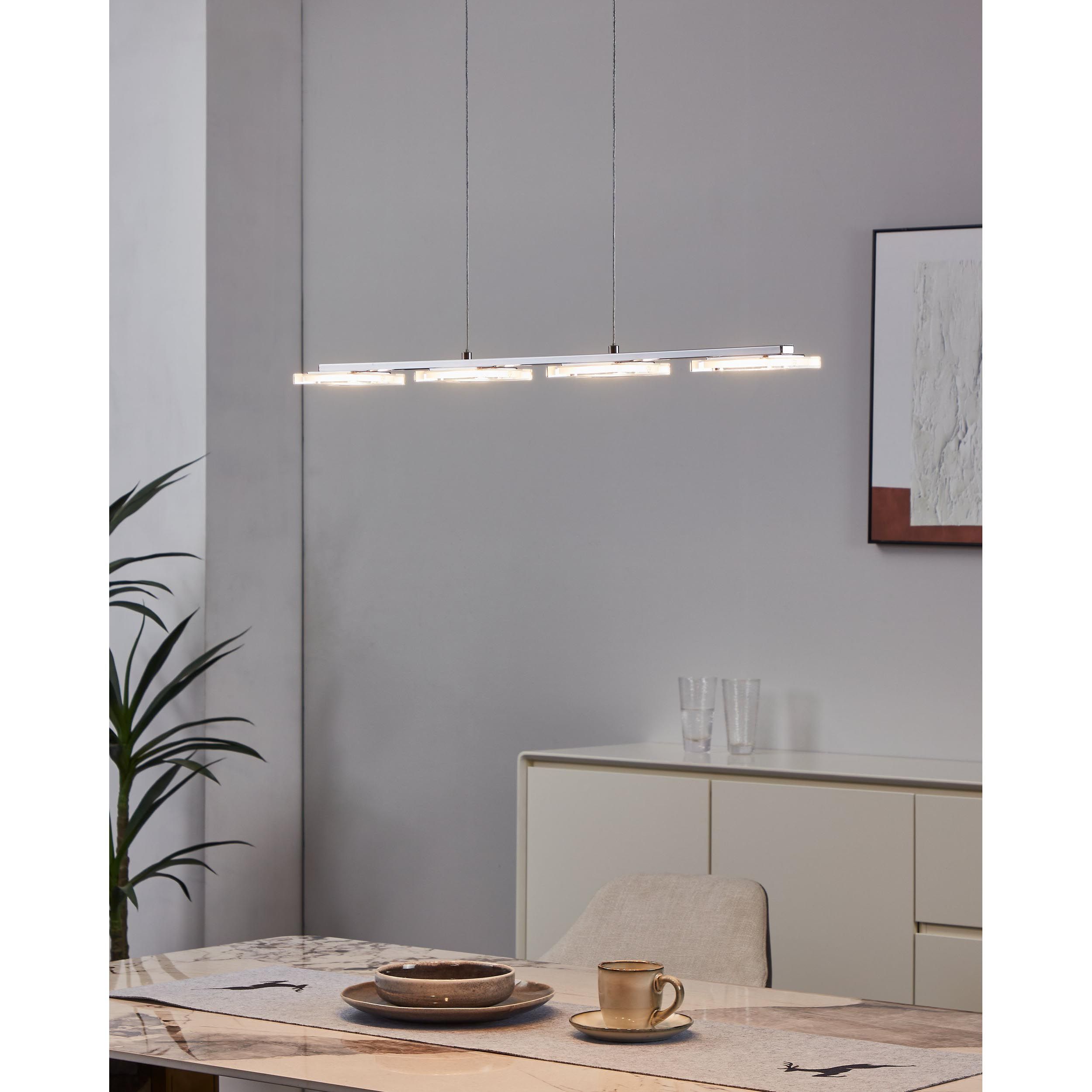 Suspension LED CARTAMA argenté L78cm