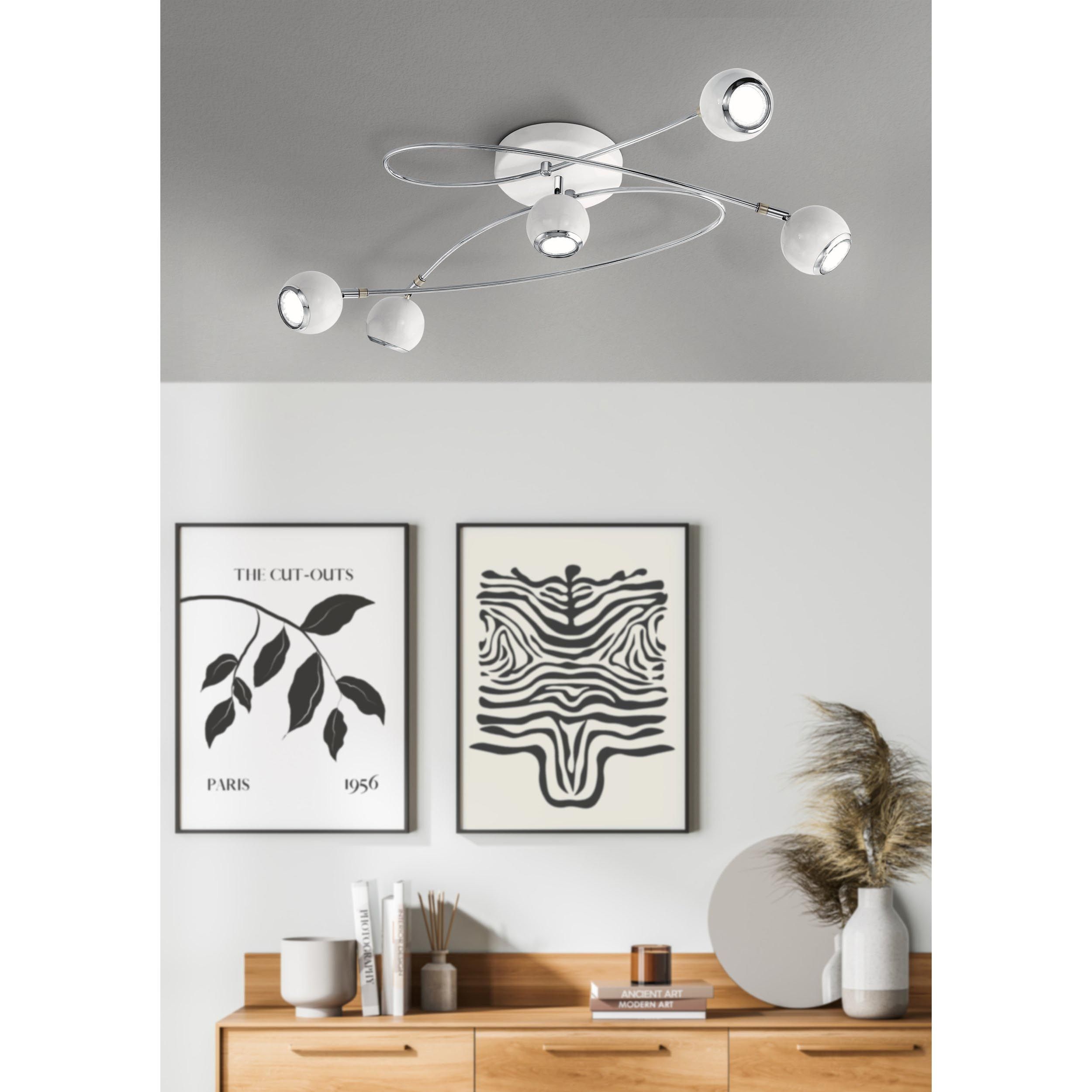 Suspension LED CARTAMA argenté L70cm