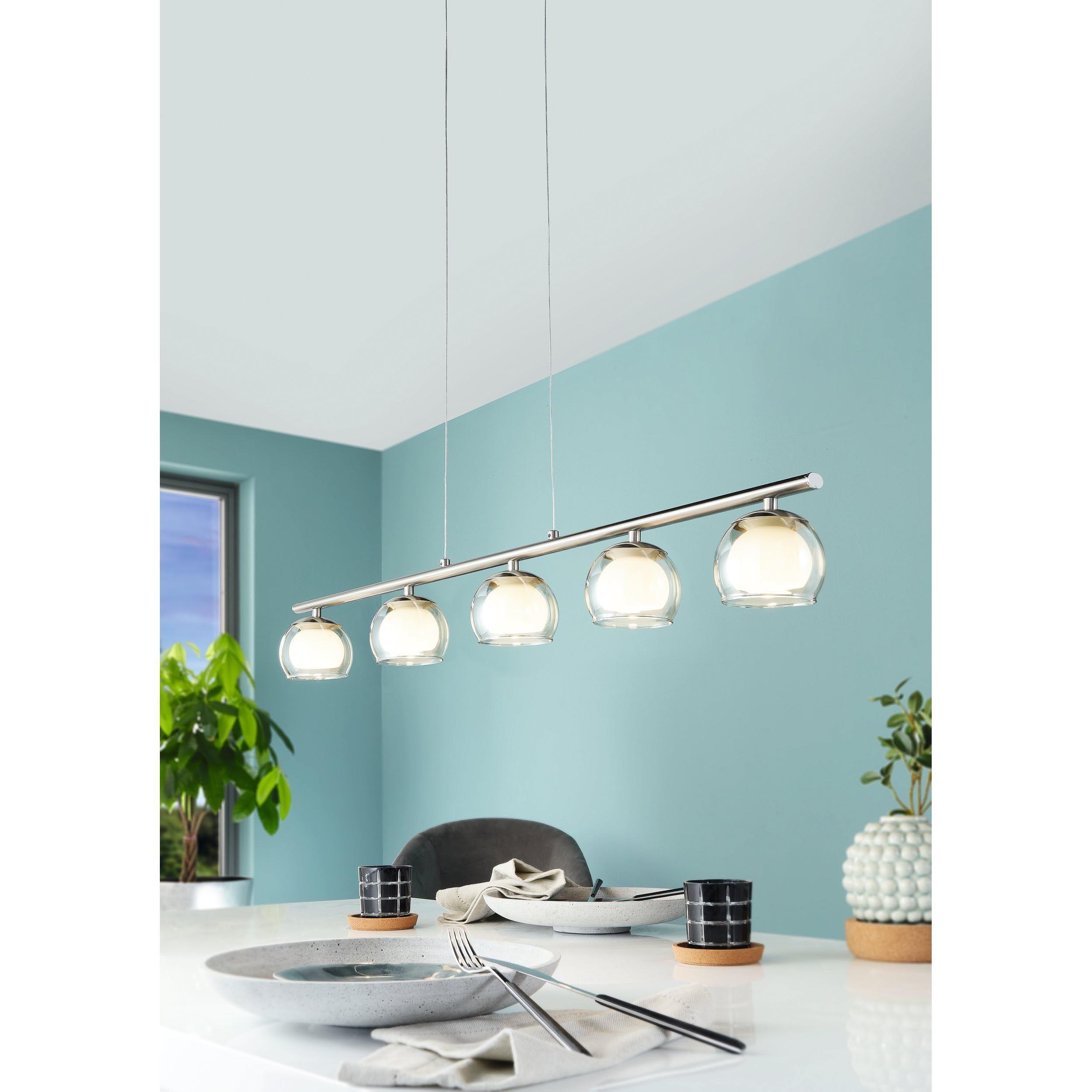 Suspension LED CARTAMA argenté L90cm