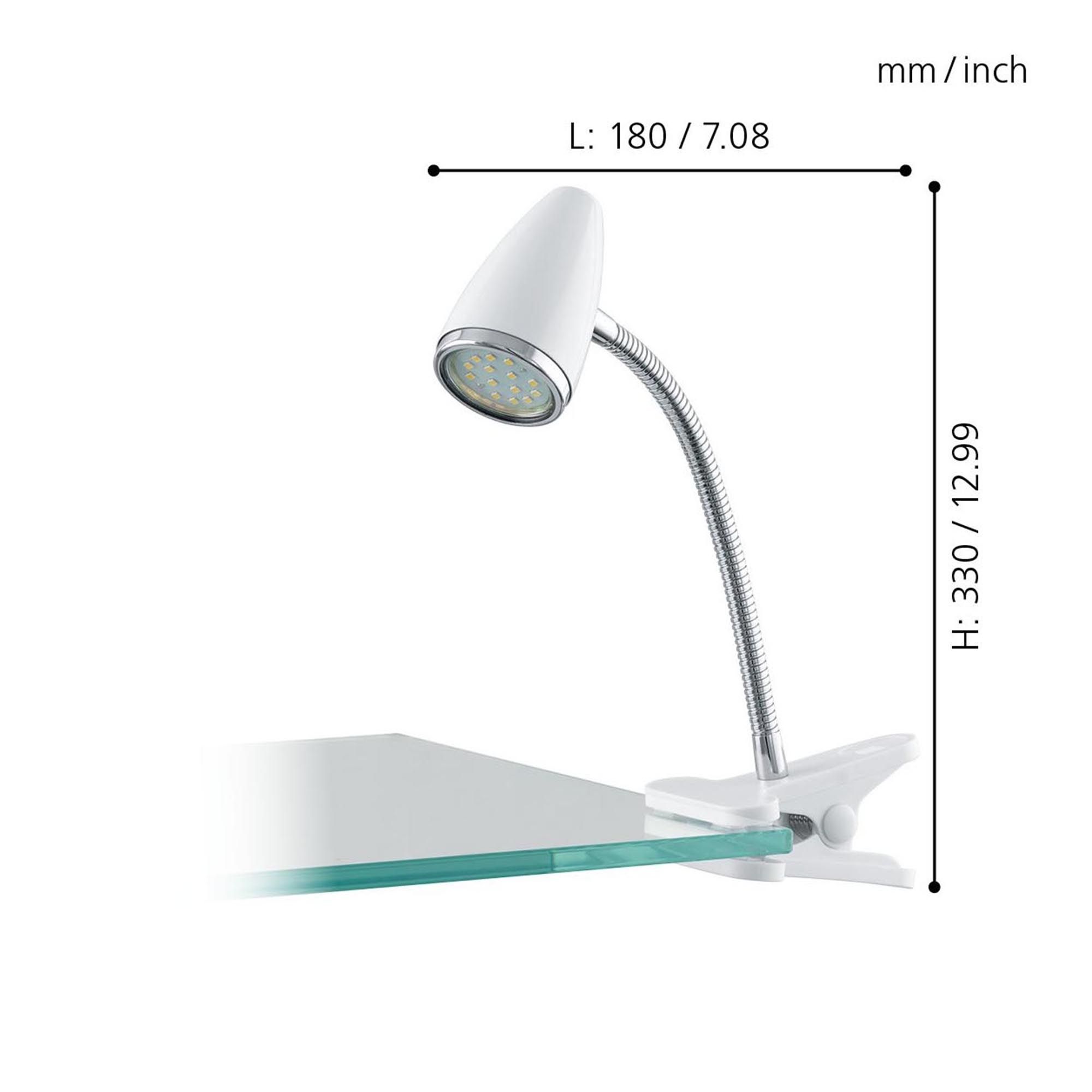Lampe de bureau RICCIO 1 blanc H33cm