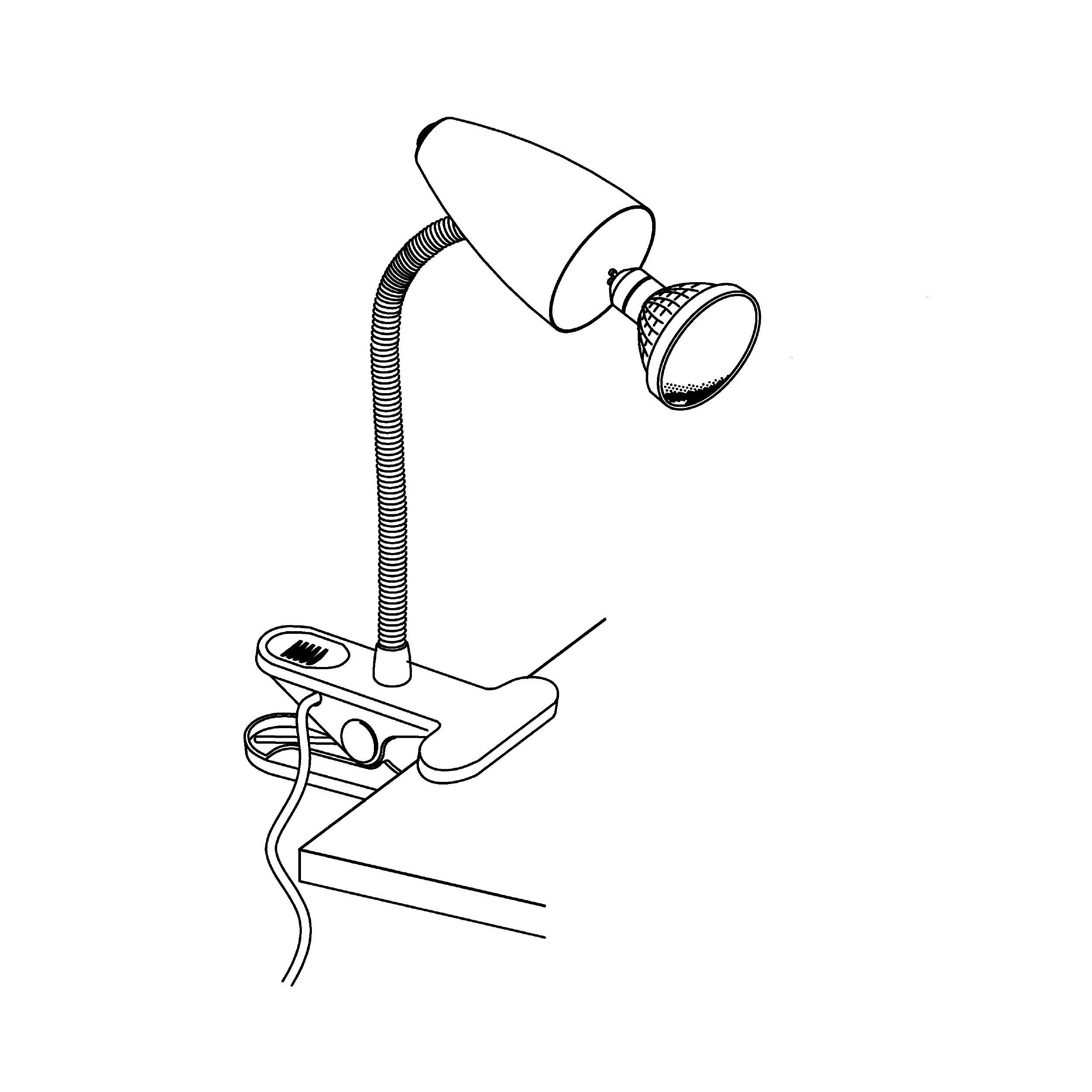 Lampe de bureau RICCIO 1 blanc H33cm