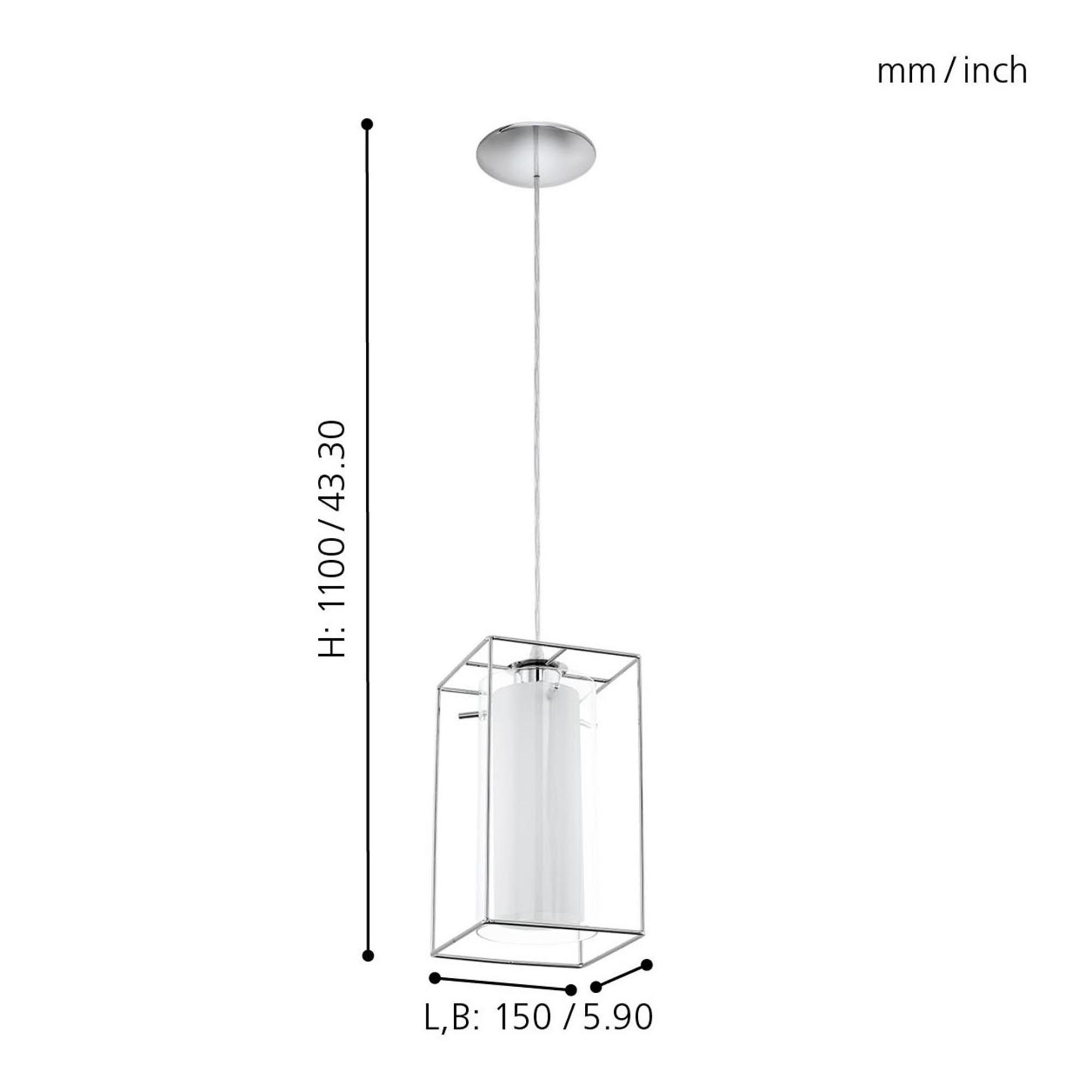 Suspension LONCINO blanc Ø15cm