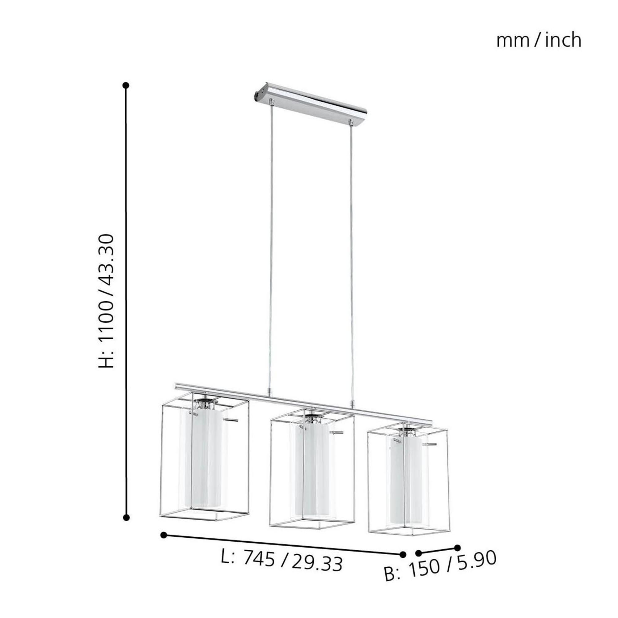 Suspension LONCINO blanc L74,5cm