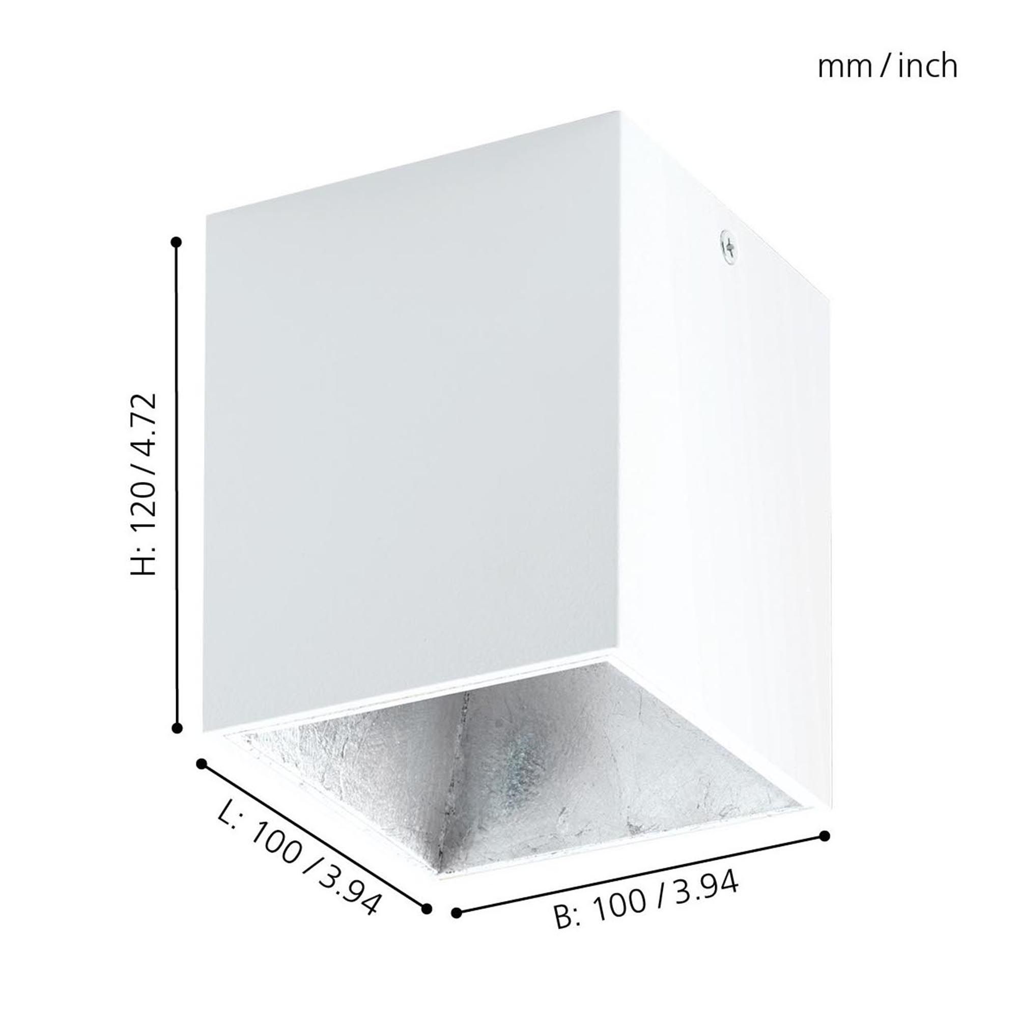 Plafonnier LED POLASSO blanc H12cm