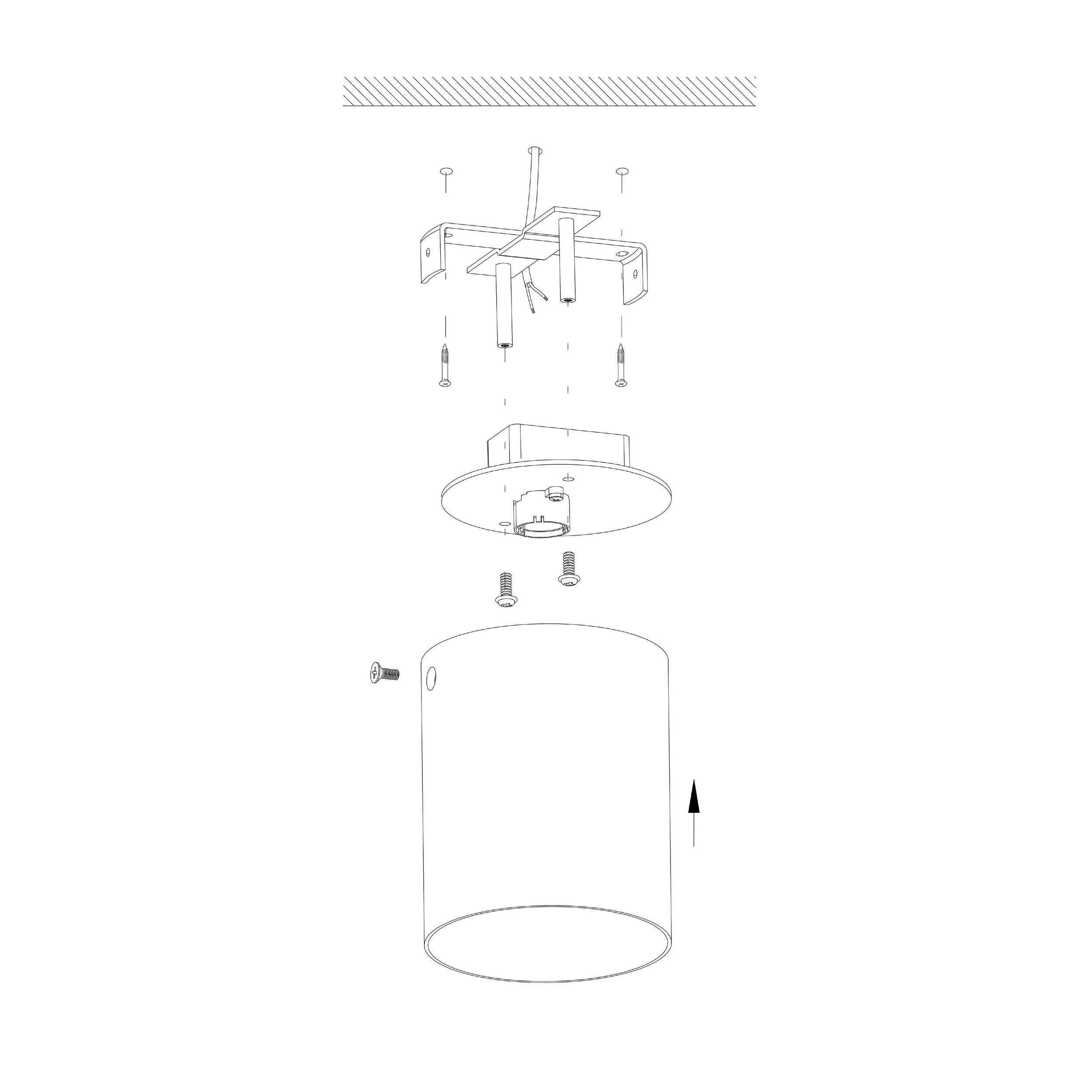 Plafonnier plastique blanc/doré POLASSO rond LED INT 1X3,3W
