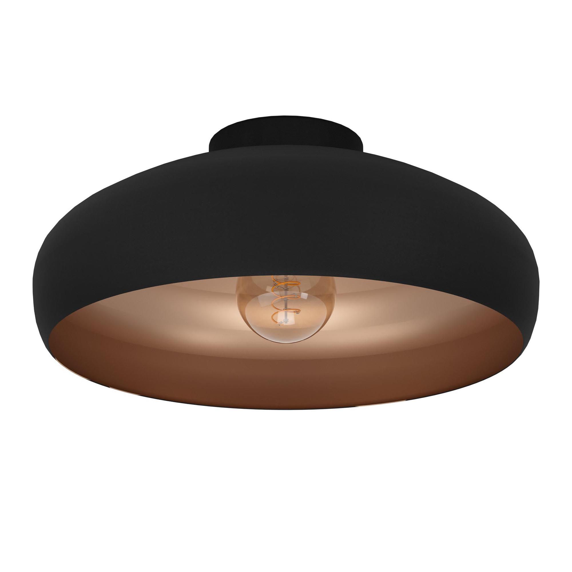 Plafonnier MOGANO noir/cuivre Ø40cm
