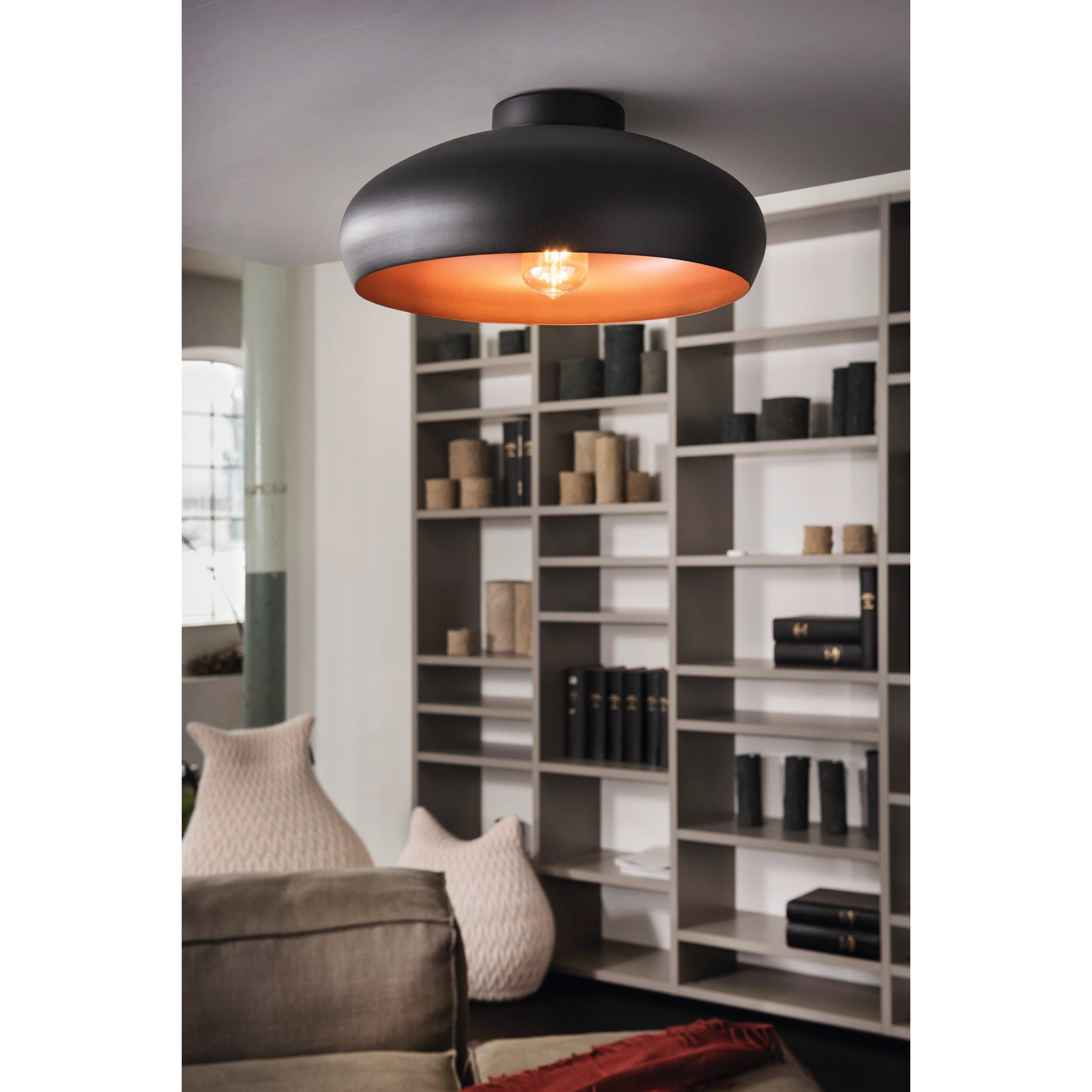 Plafonnier MOGANO noir/cuivre Ø40cm