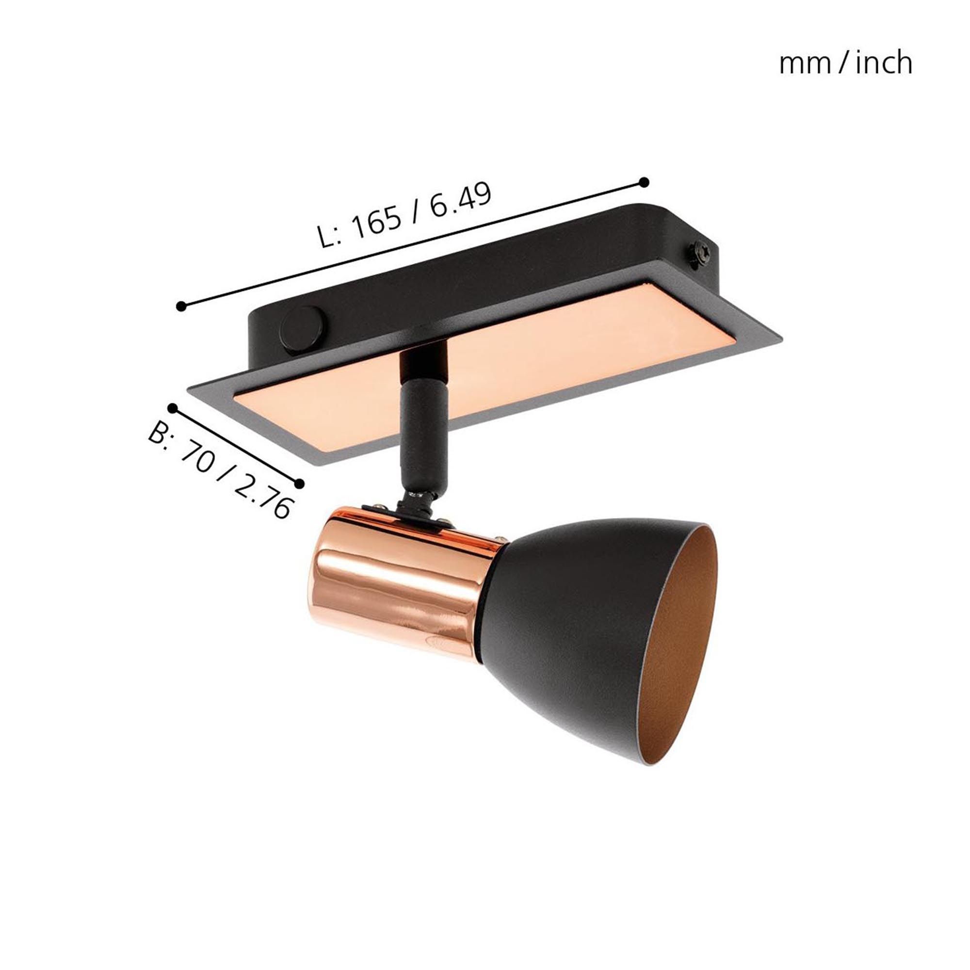 Spot BARNHAM noir L16,5cm