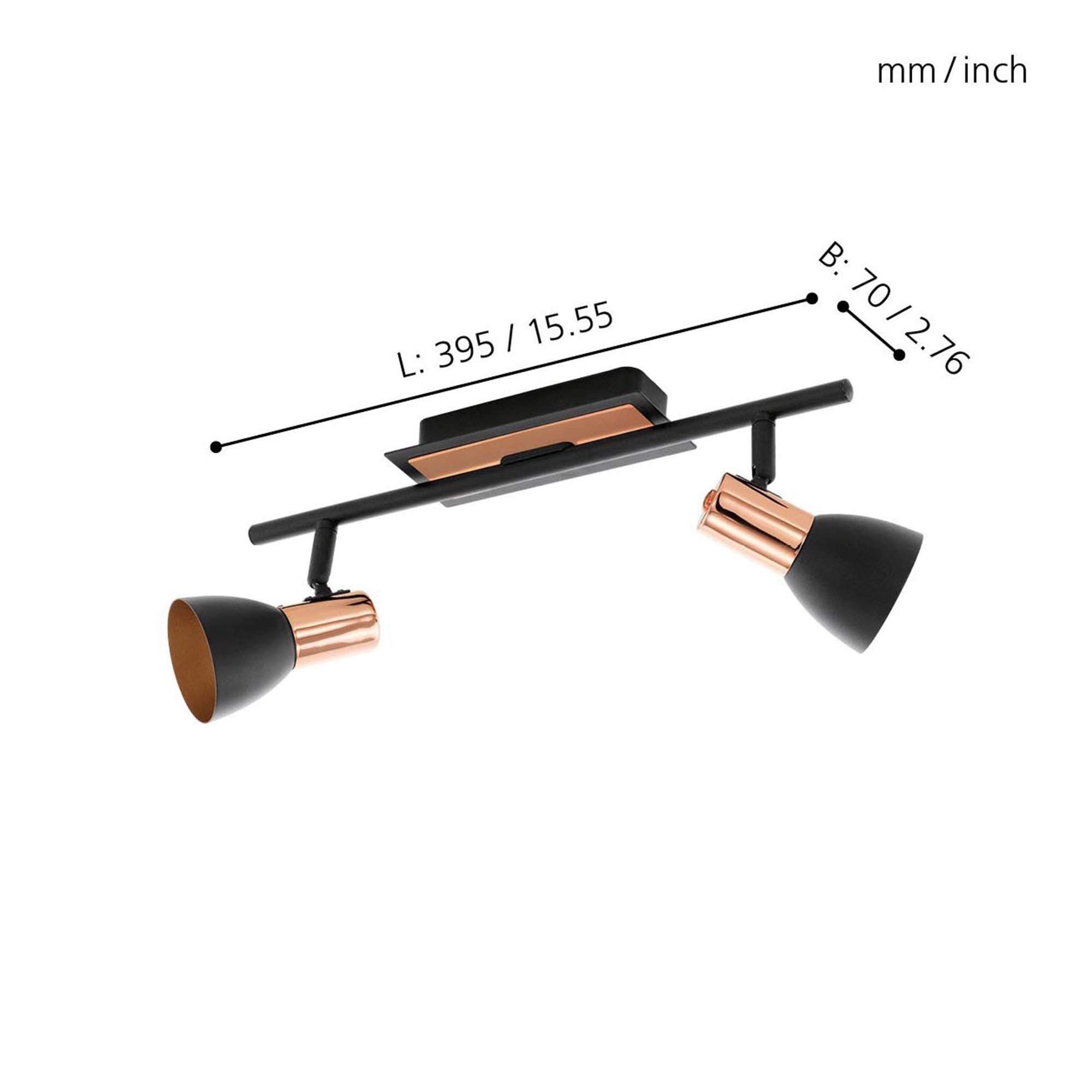 Réglette BARNHAM noir L39,5cm