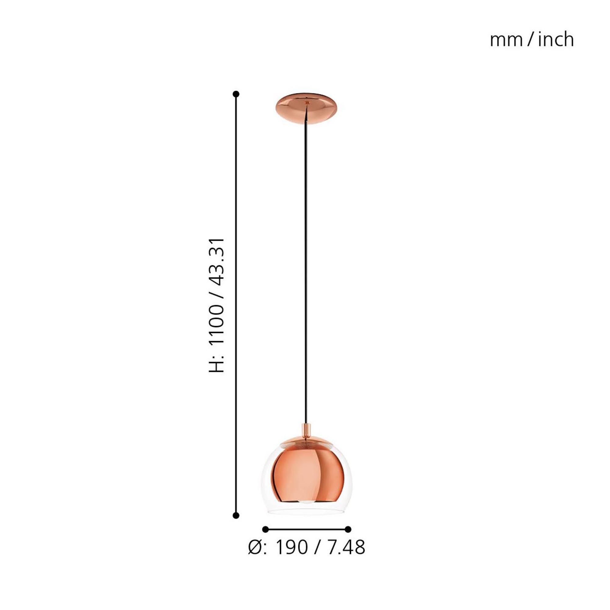 Suspension ROCAMAR cuivre Ø19cm