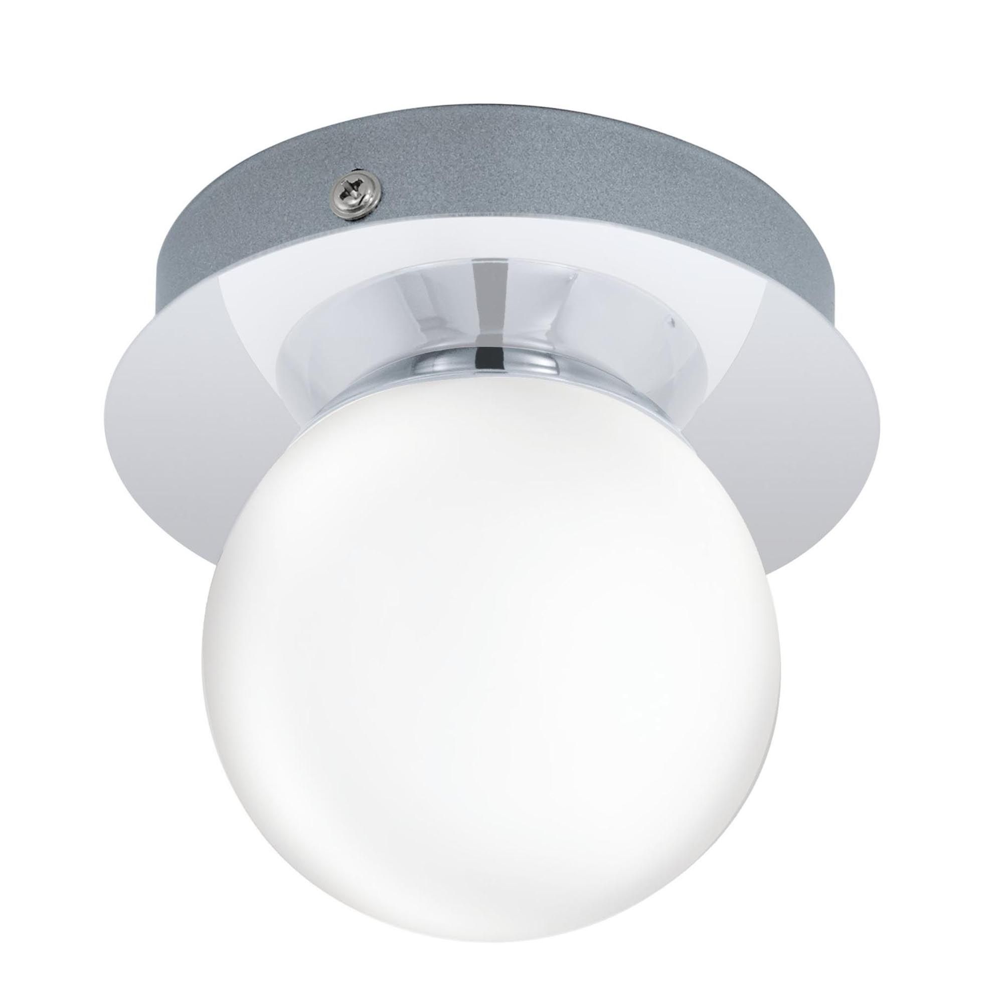 Plafonnier LED MOSIANO argenté Ø11cm