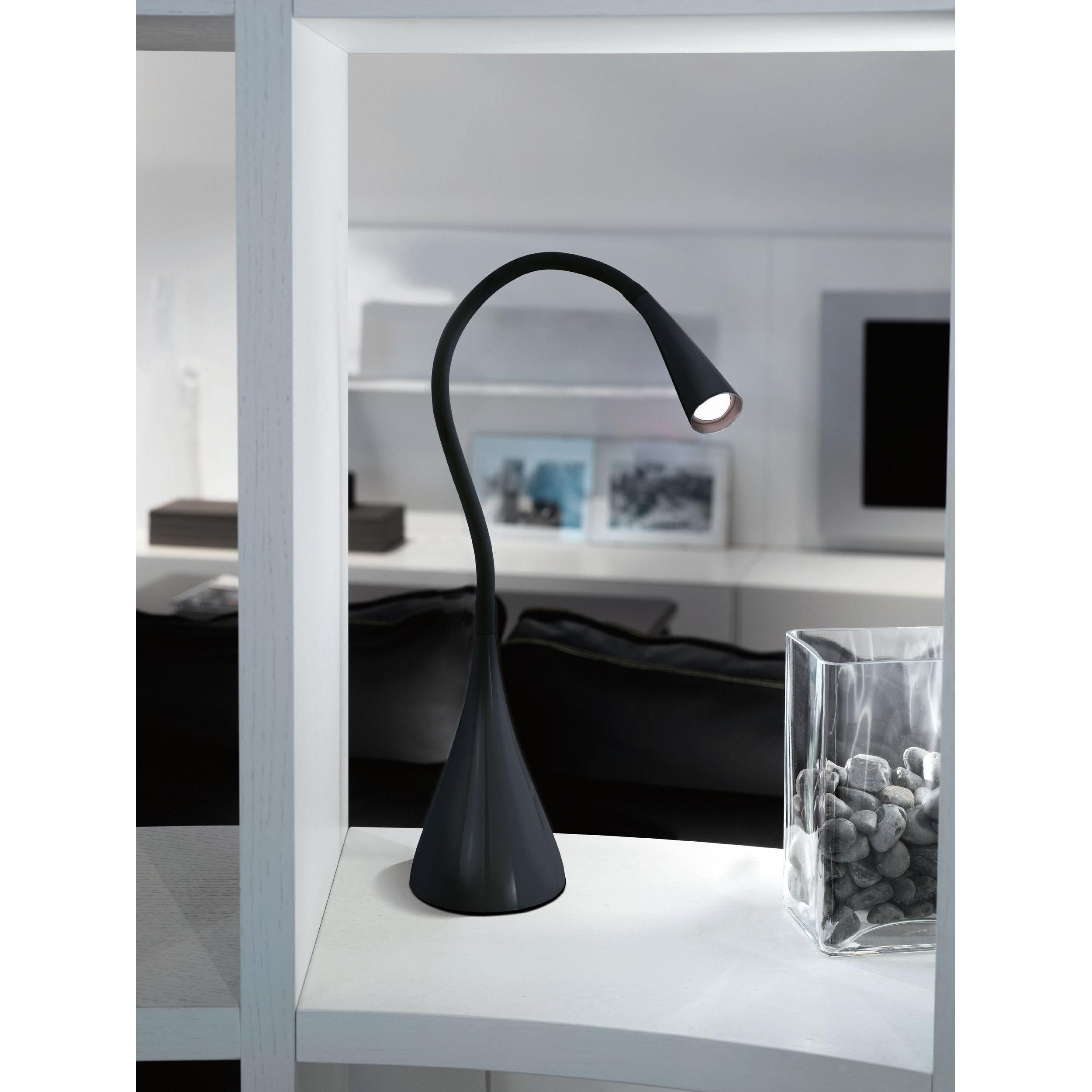 Lampe de bureau plastique noir SNAPORA LED INT 2X3W