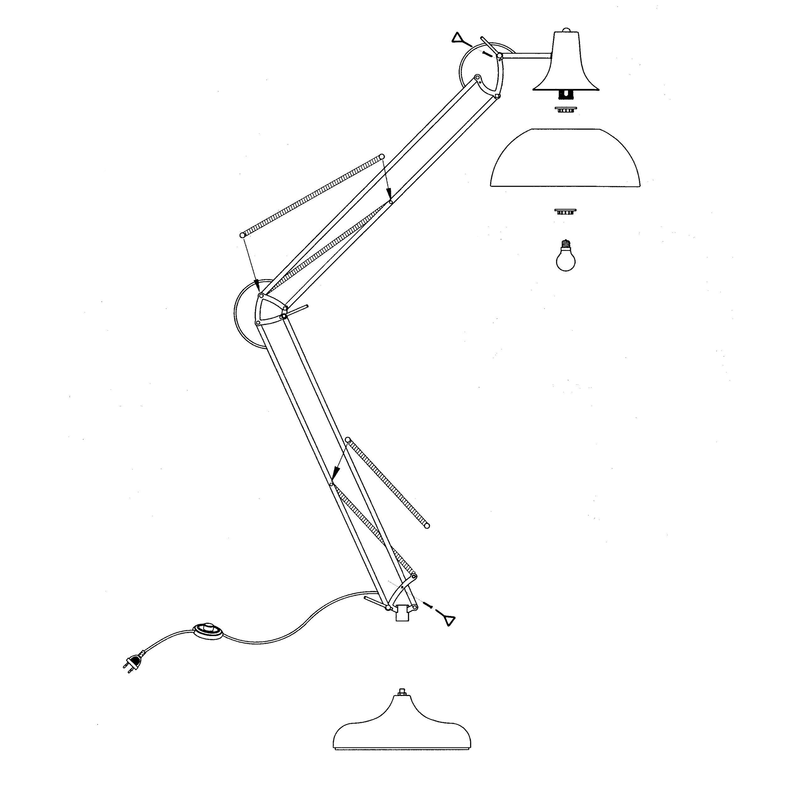 Lampadaire BORGILLIO noir H190cm