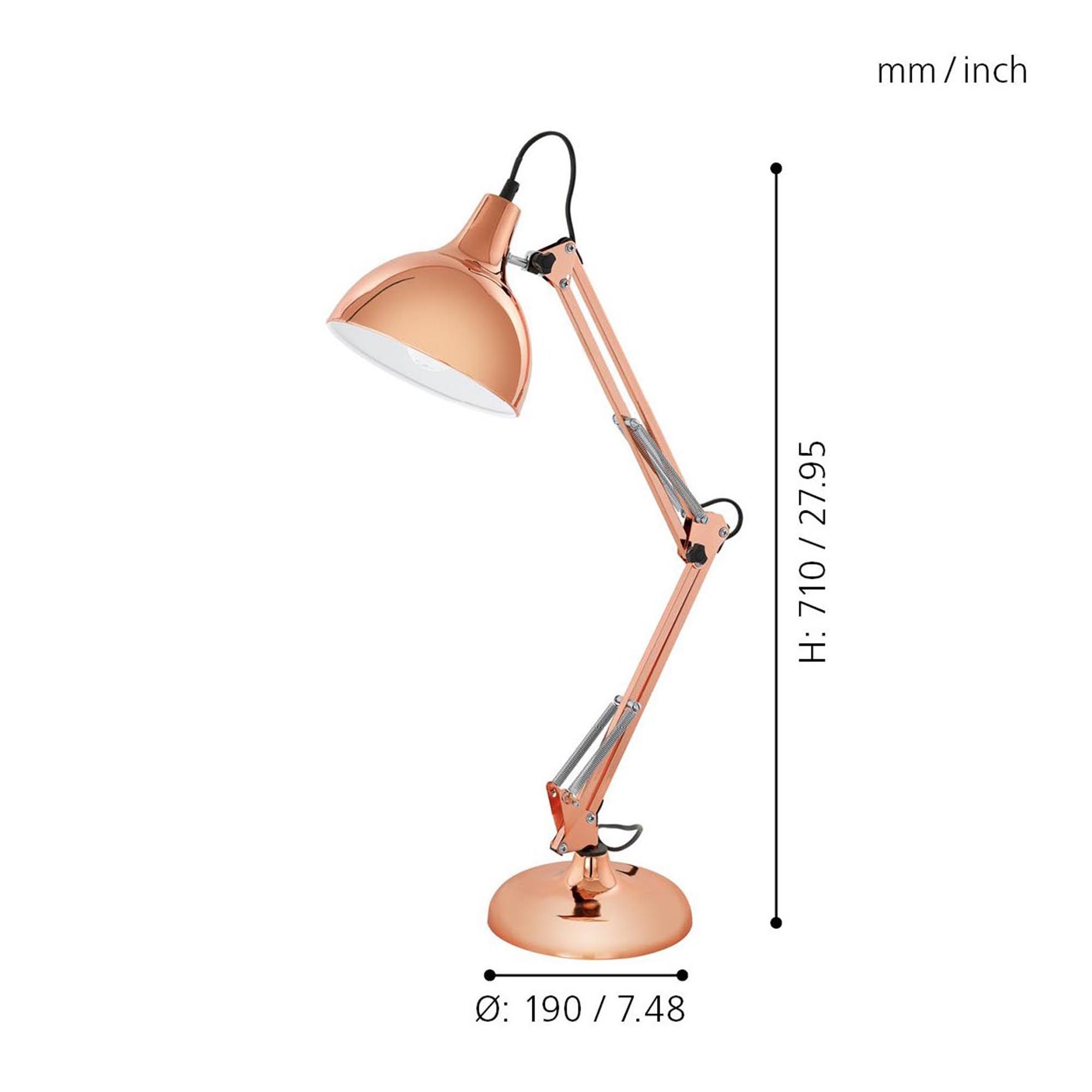 Lampadaire BORGILLO cuivre H190m