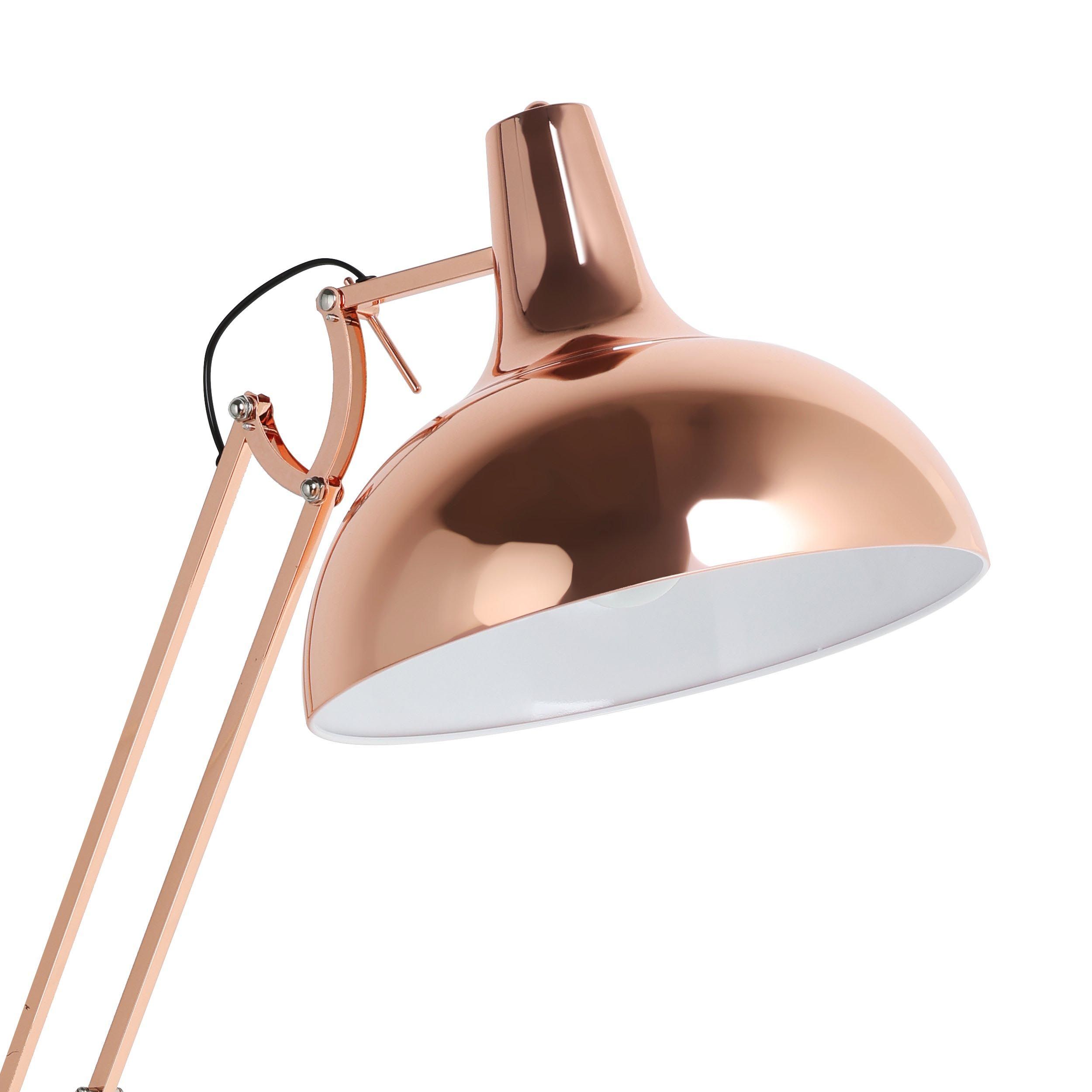 Lampadaire BORGILLO cuivre brillant  H190cm