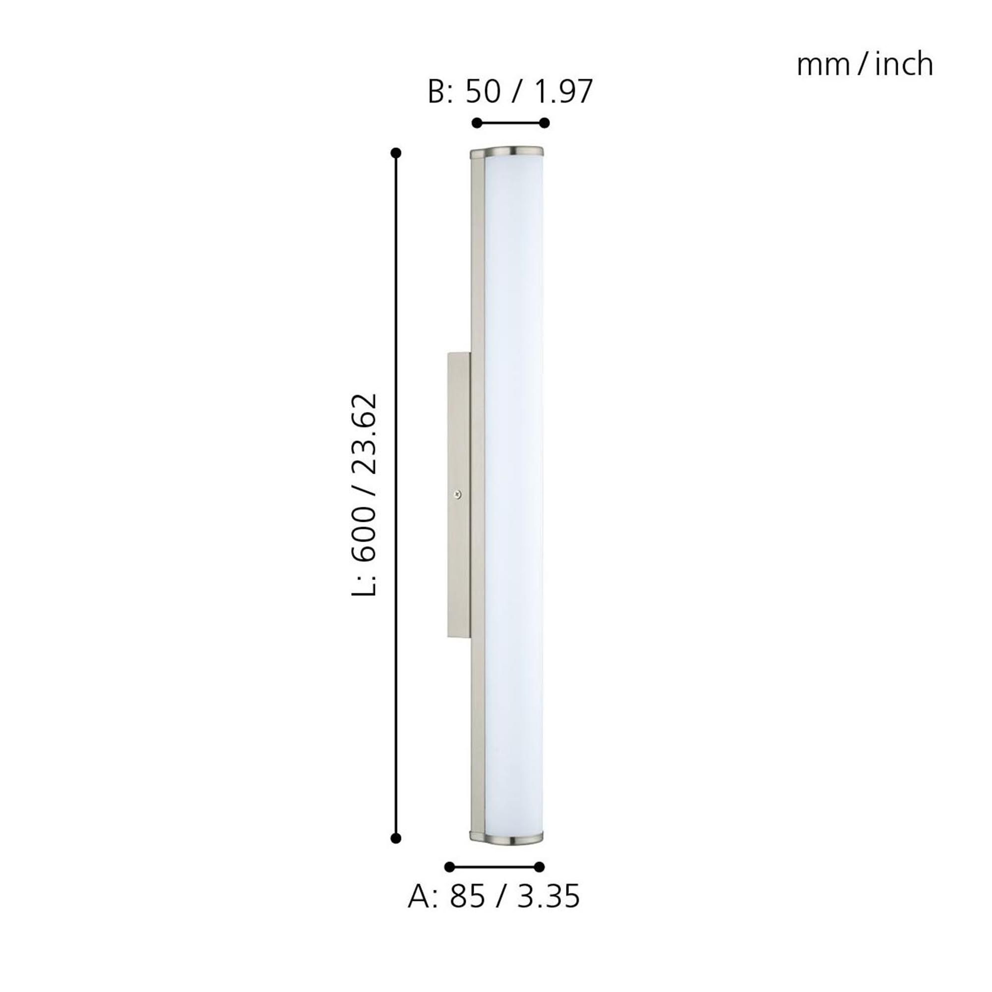 Applique LED CALNOVA nickel mat L60cm