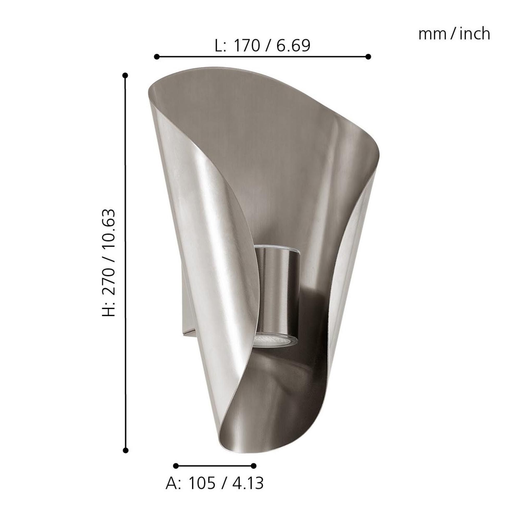 Applique extérieure LED BOSARO gris H27cm