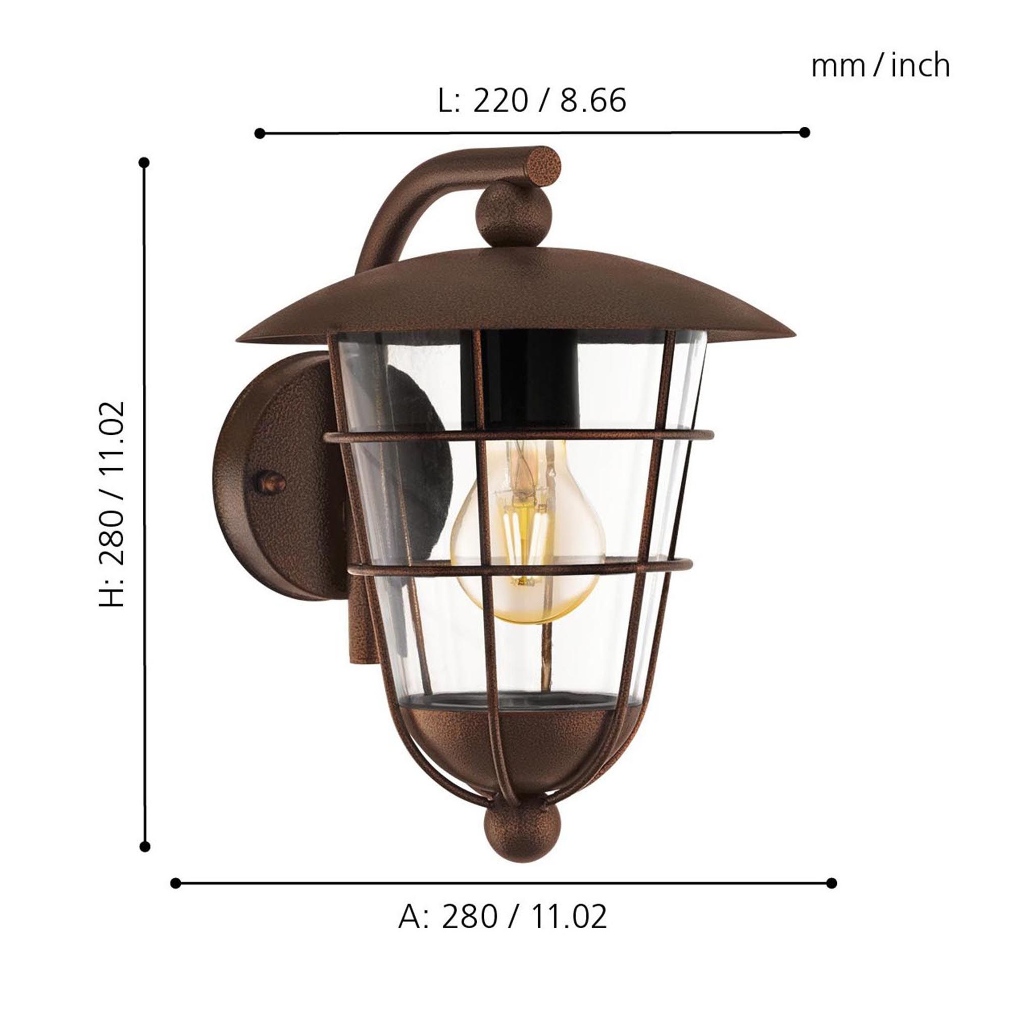 Applique extérieure PULFERO marron L22cm