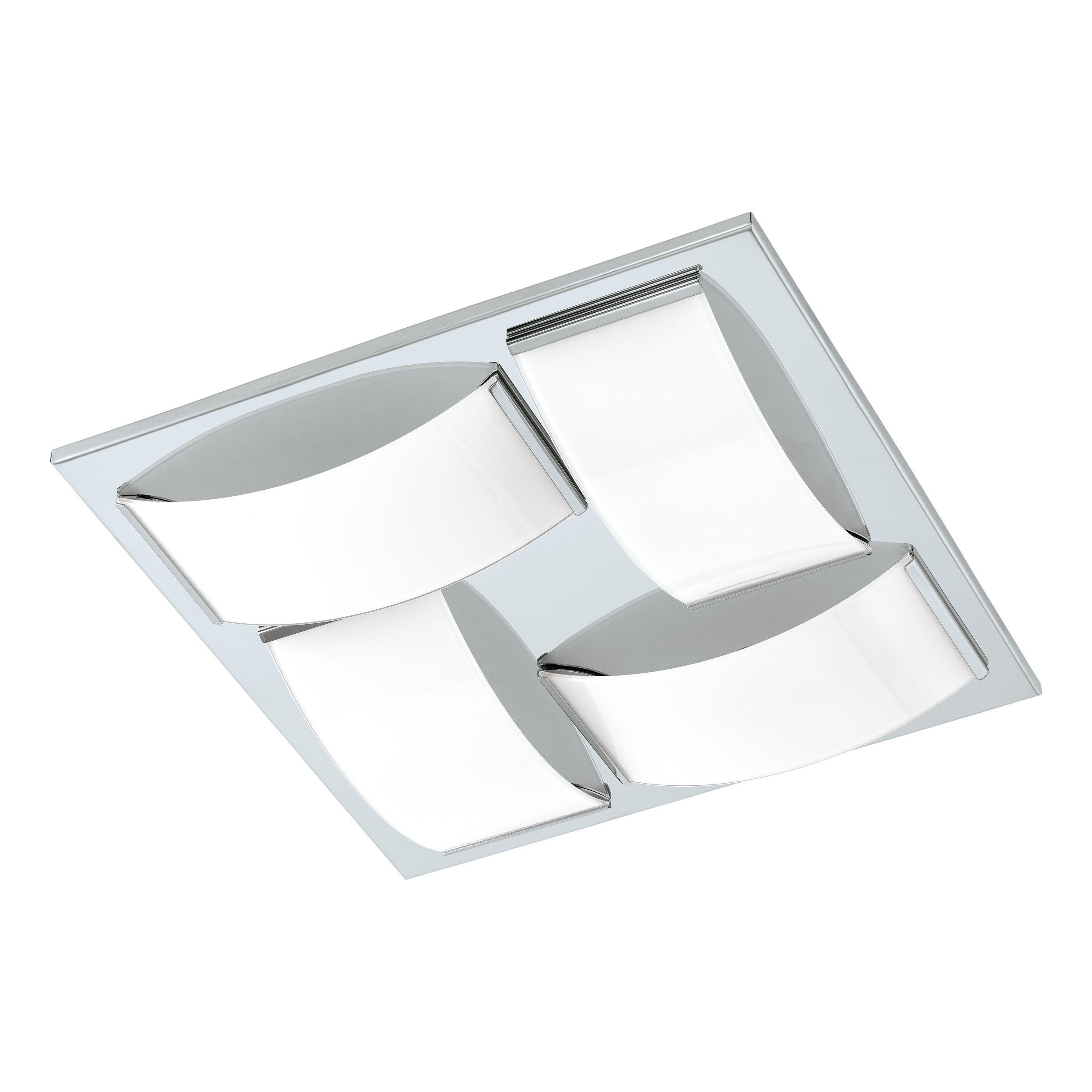 Plafonnier LED WASAO 1 argenté Ø32cm