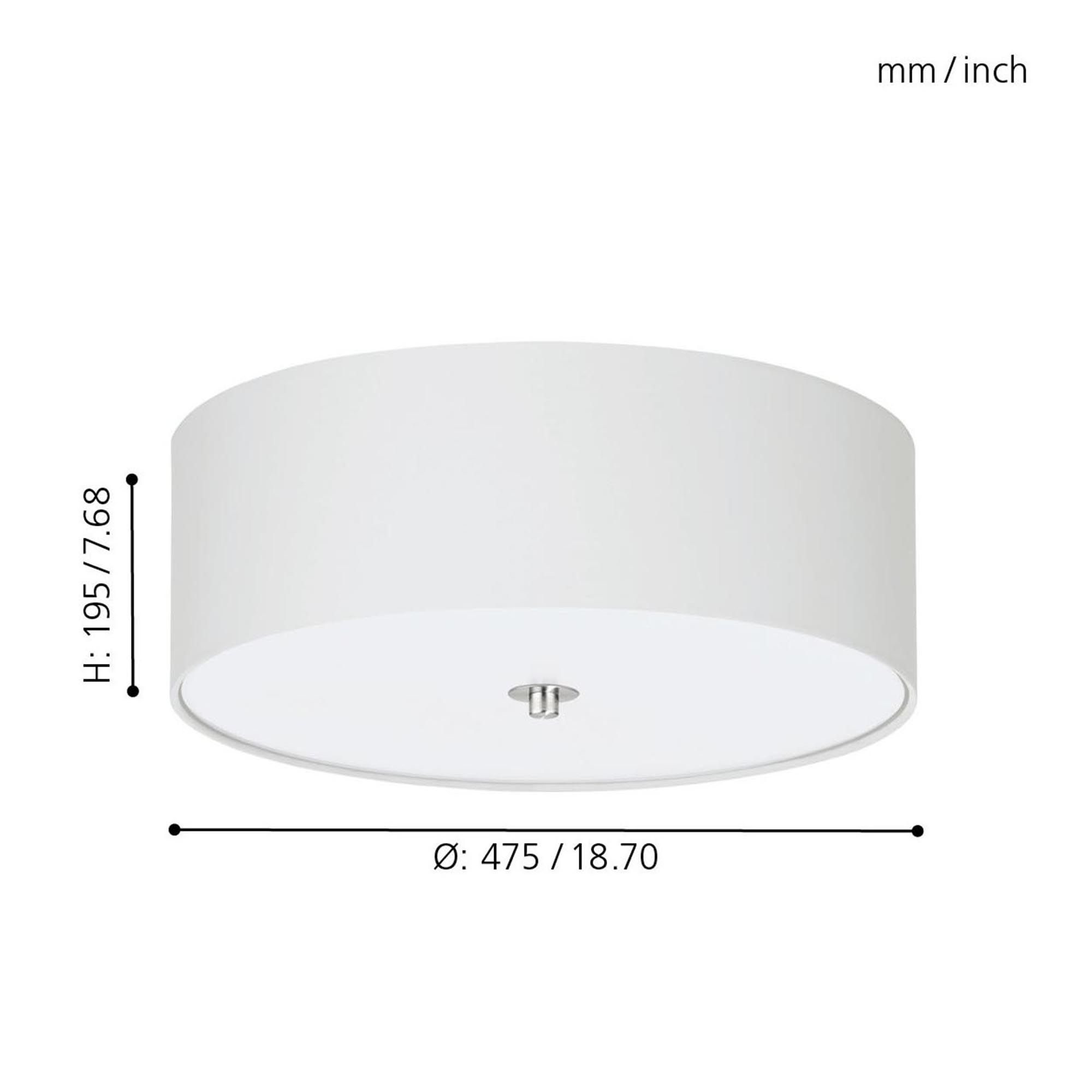 Plafonnier PASTERI blanc Ø47,5cm