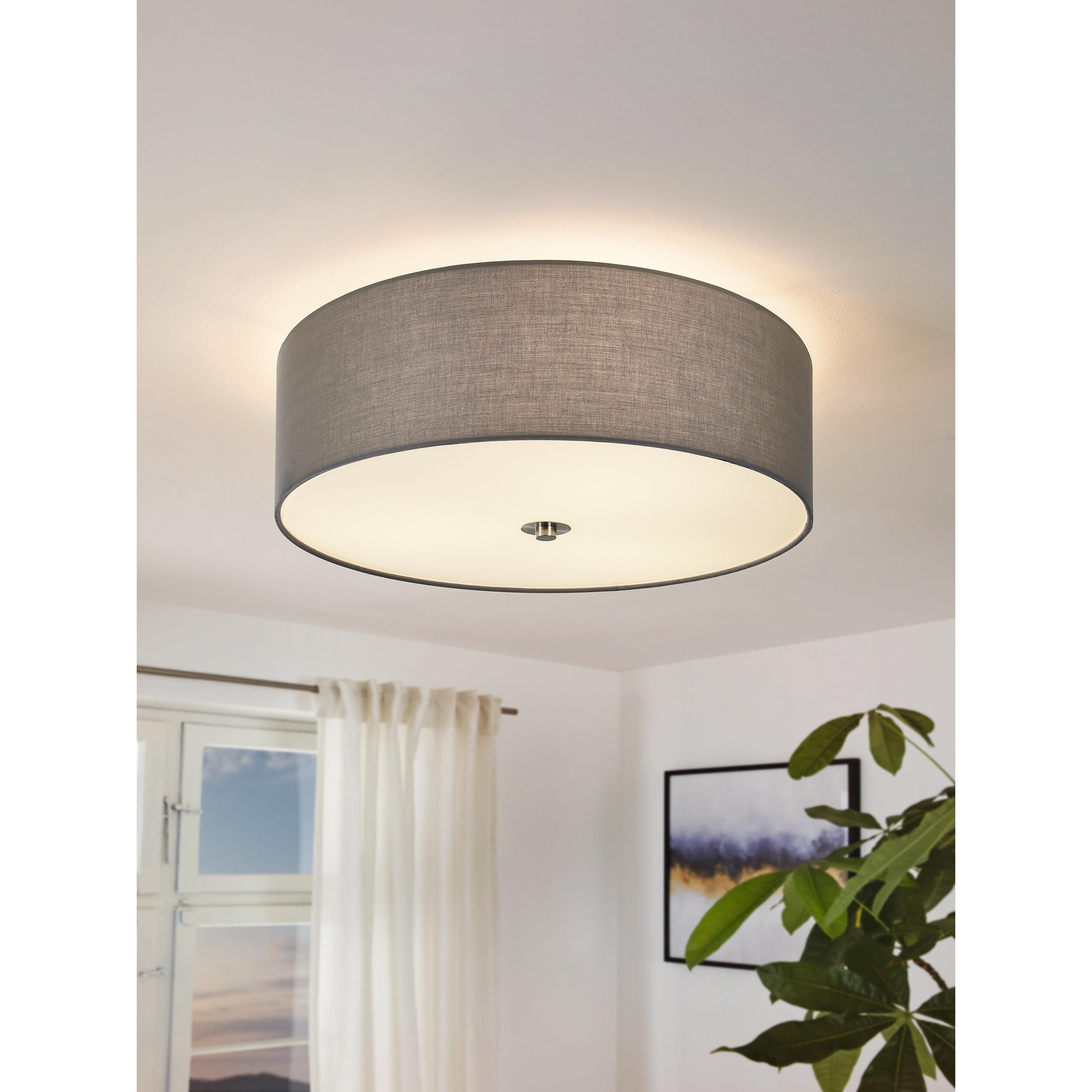 Plafonnier PASTERI gris Ø47,5cm