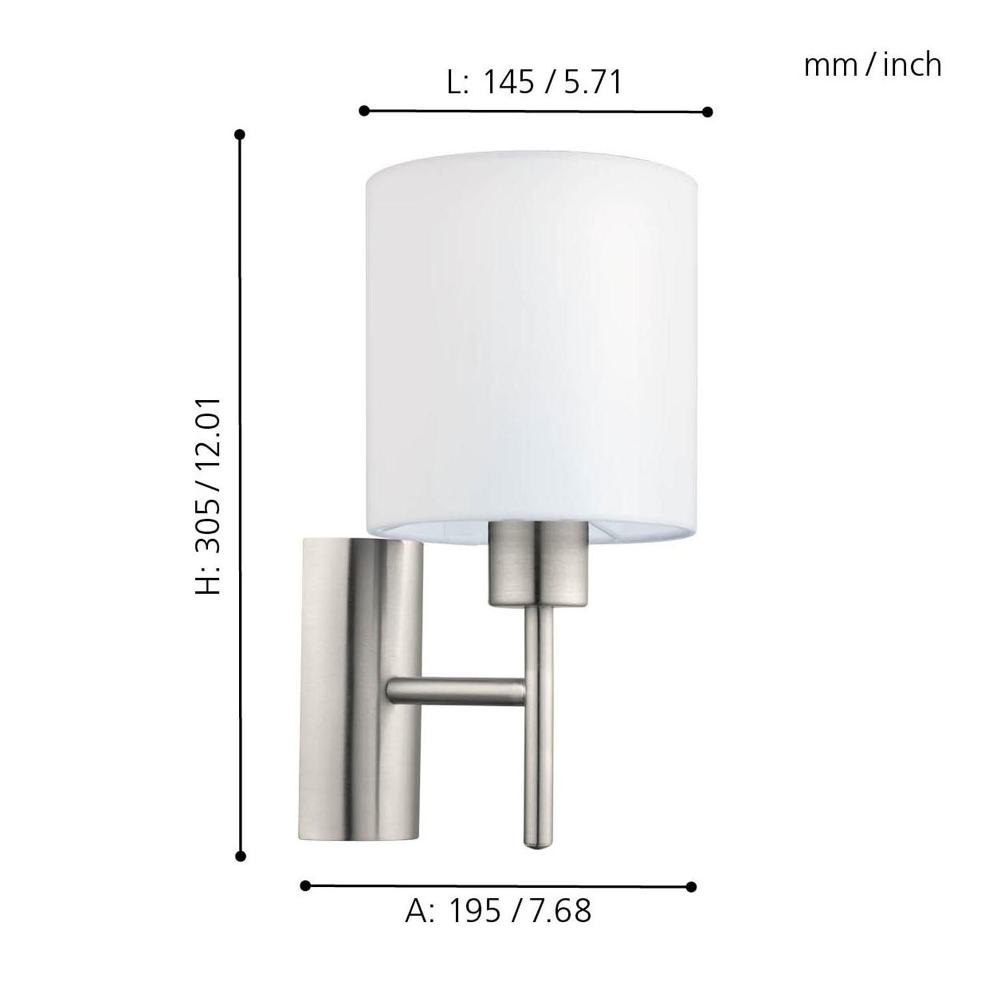 Applique PASTERI blanc H30,5cm