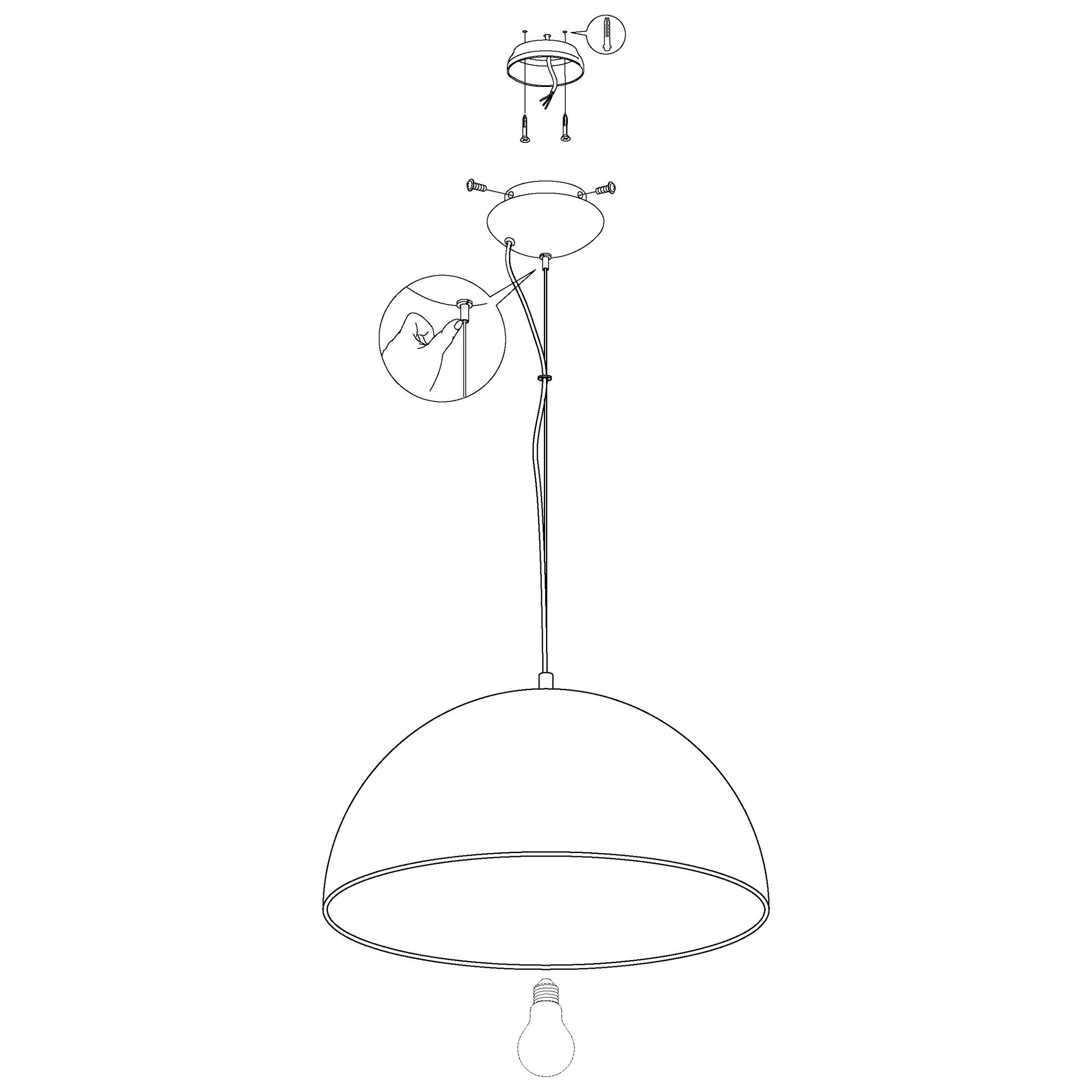 Suspension GAETANO 1 noir Ø53cm