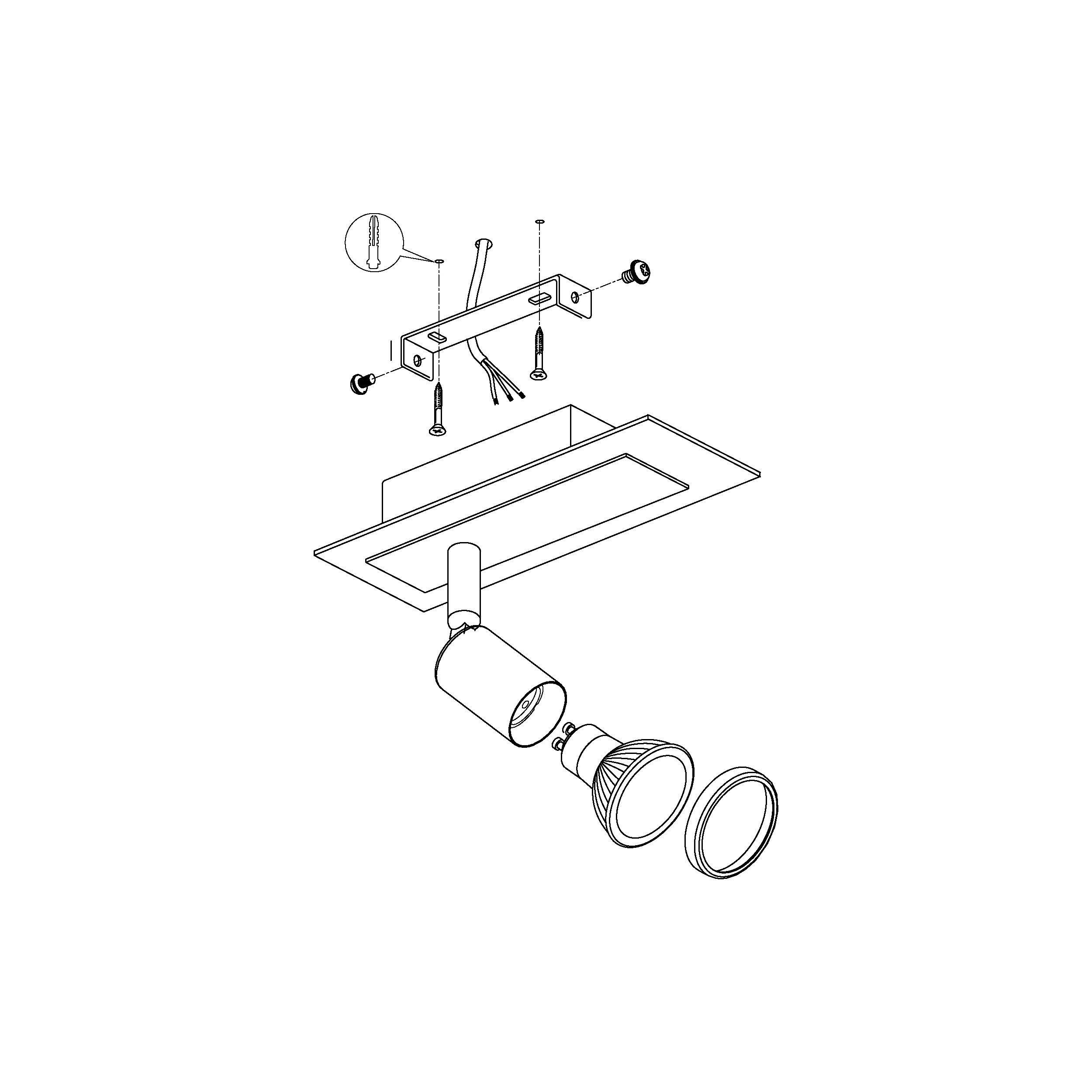 Spot SARRIA blanc L12cm