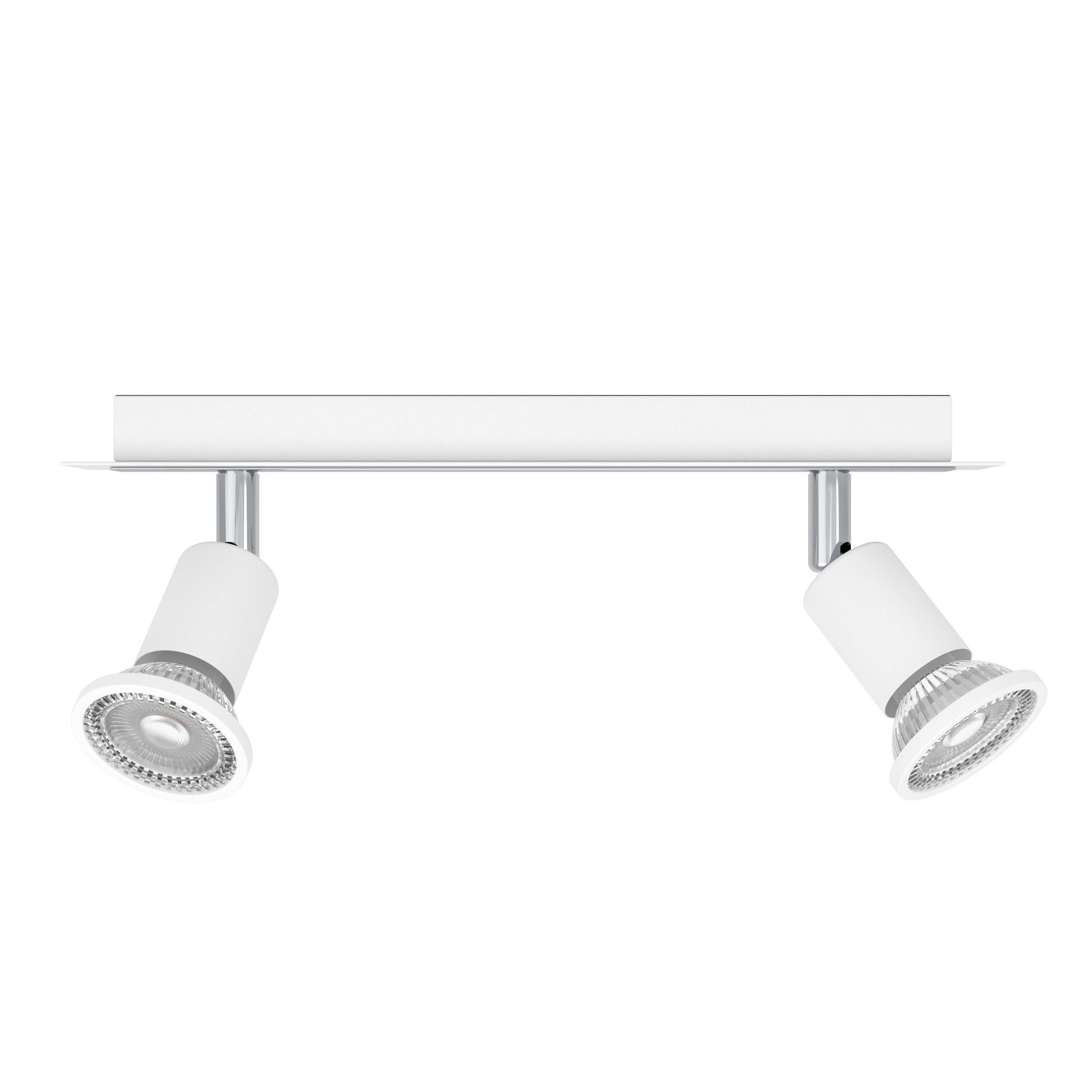 Spot de plafond réglette/plaf métal blanc SARRIA GU10 2X4,5W