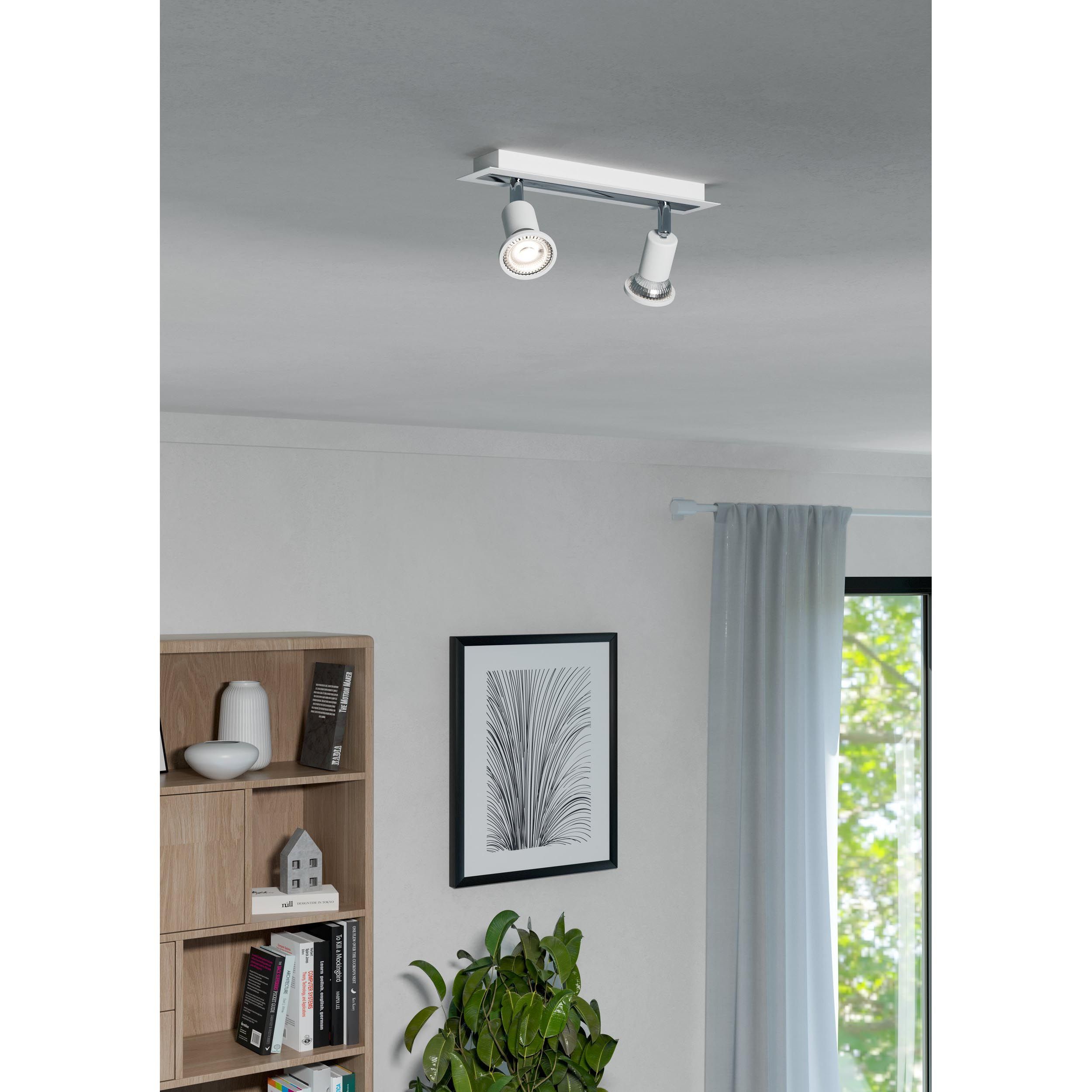 Spot de plafond réglette/plaf métal blanc SARRIA GU10 2X4,5W
