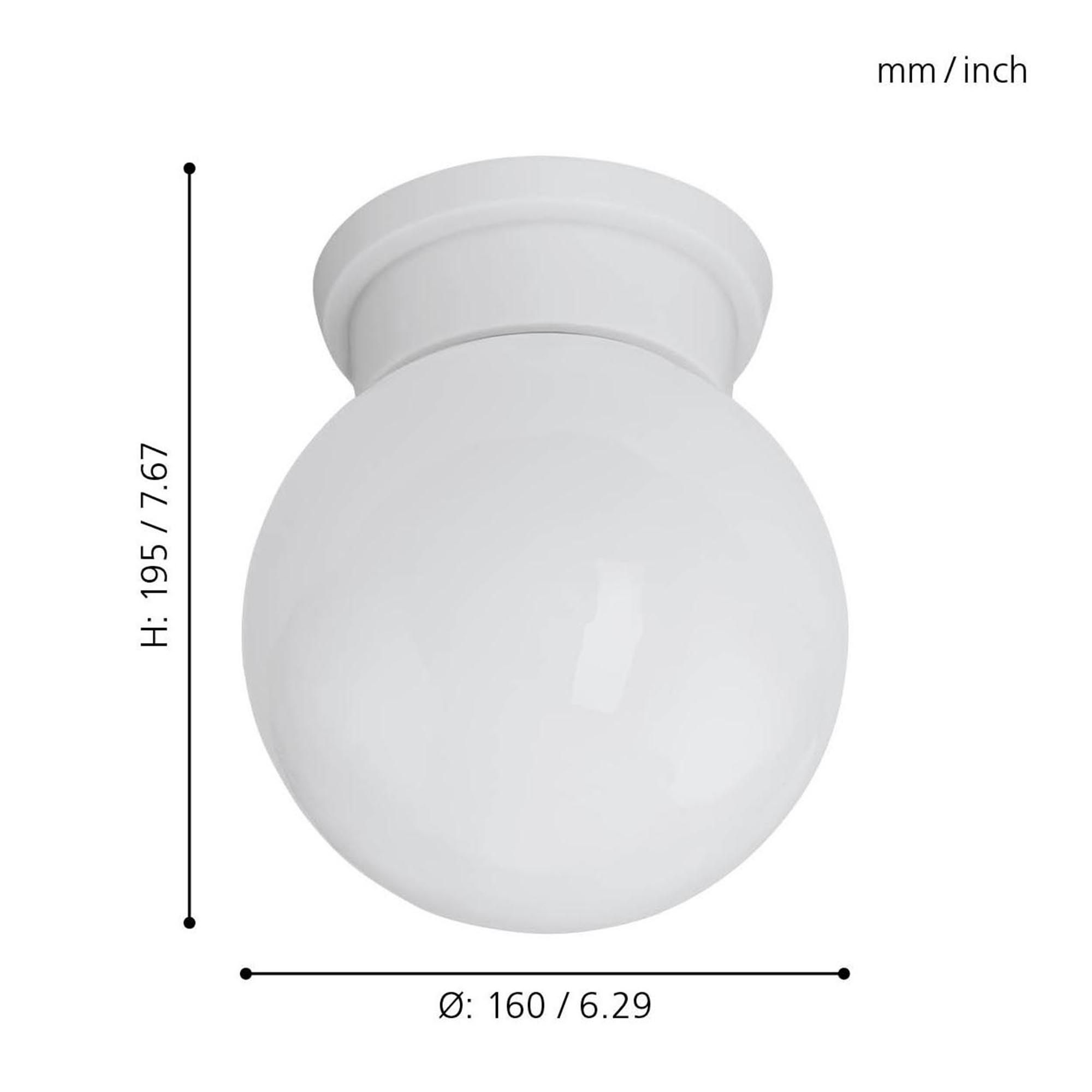 Plafonnier DURELO blanc Ø16cm