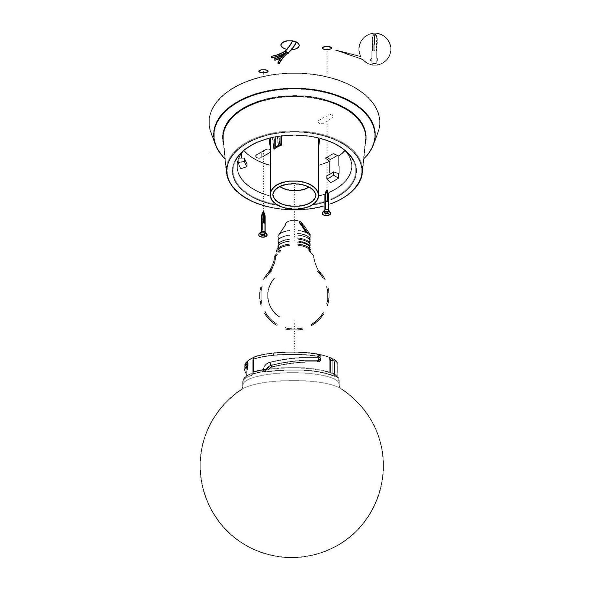 Plafonnier DURELO blanc Ø16cm